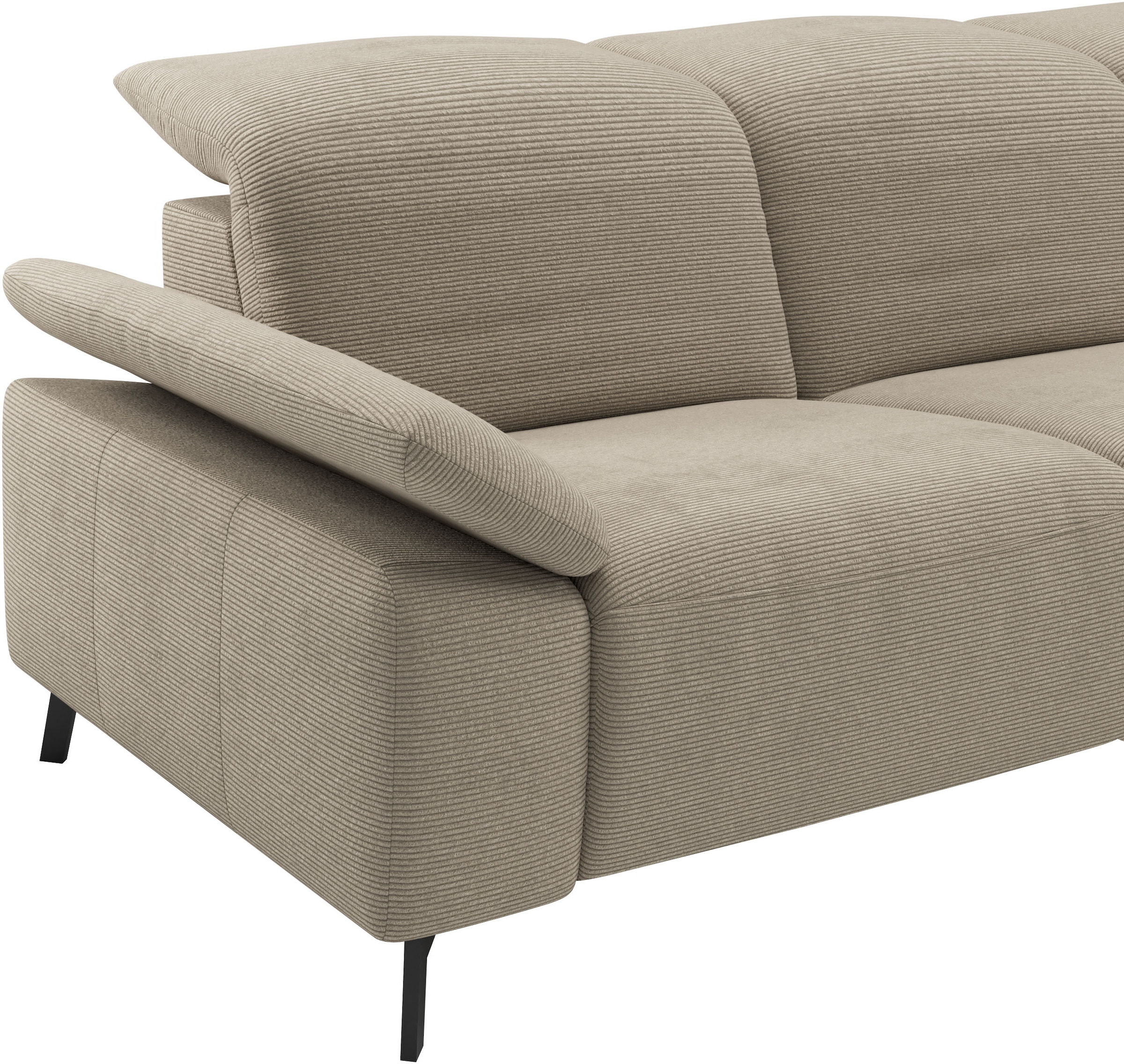 Musterring Ecksofa »MR 370, intelligenter Komfort im modernen Design« Optionale Relaxfunktion, flexible Kopfteile & klappbare Armlehnen