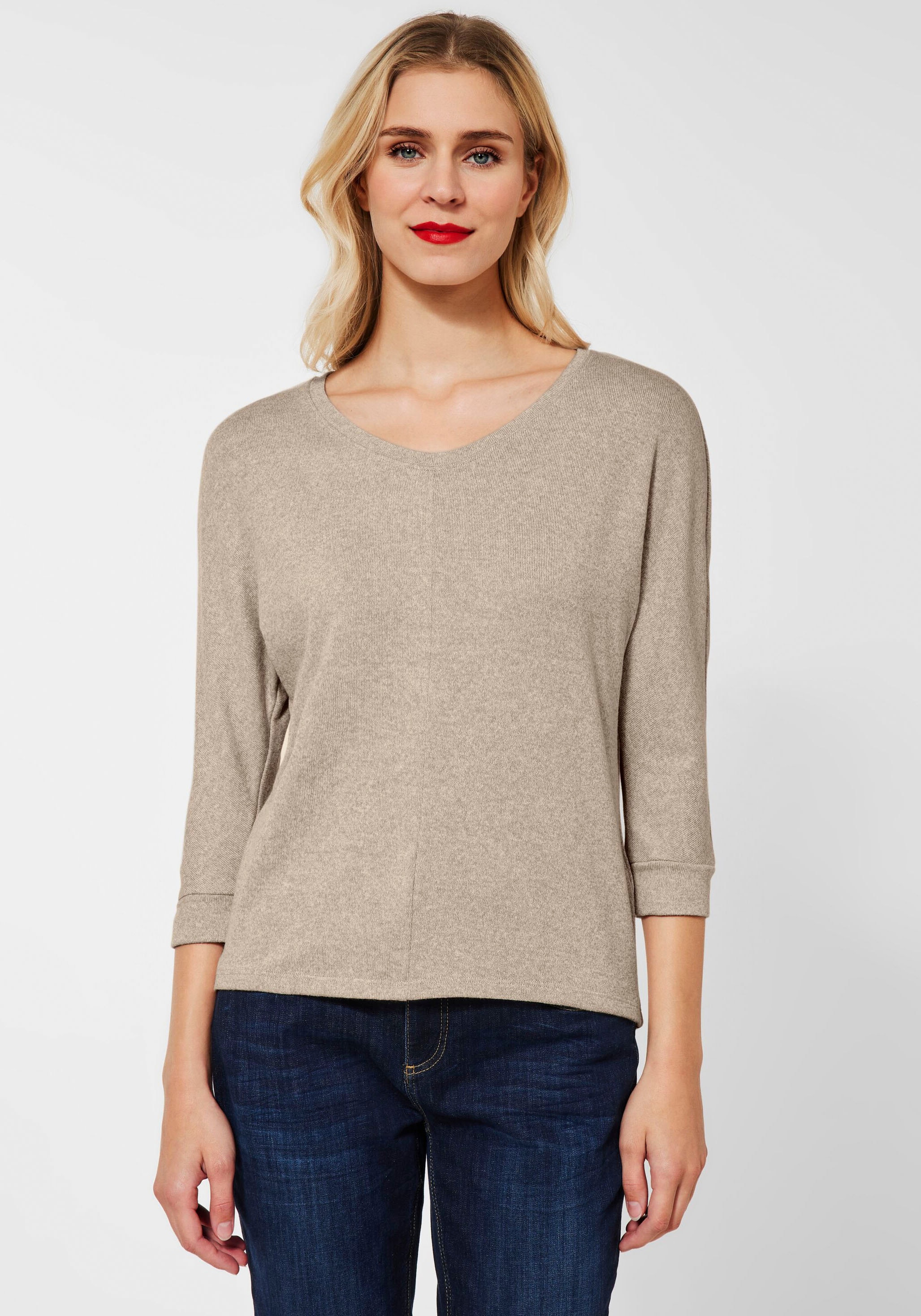 bei »Style 3/4-Arm-Shirt STREET Melange-Optik in OTTO online Ellen«, ONE