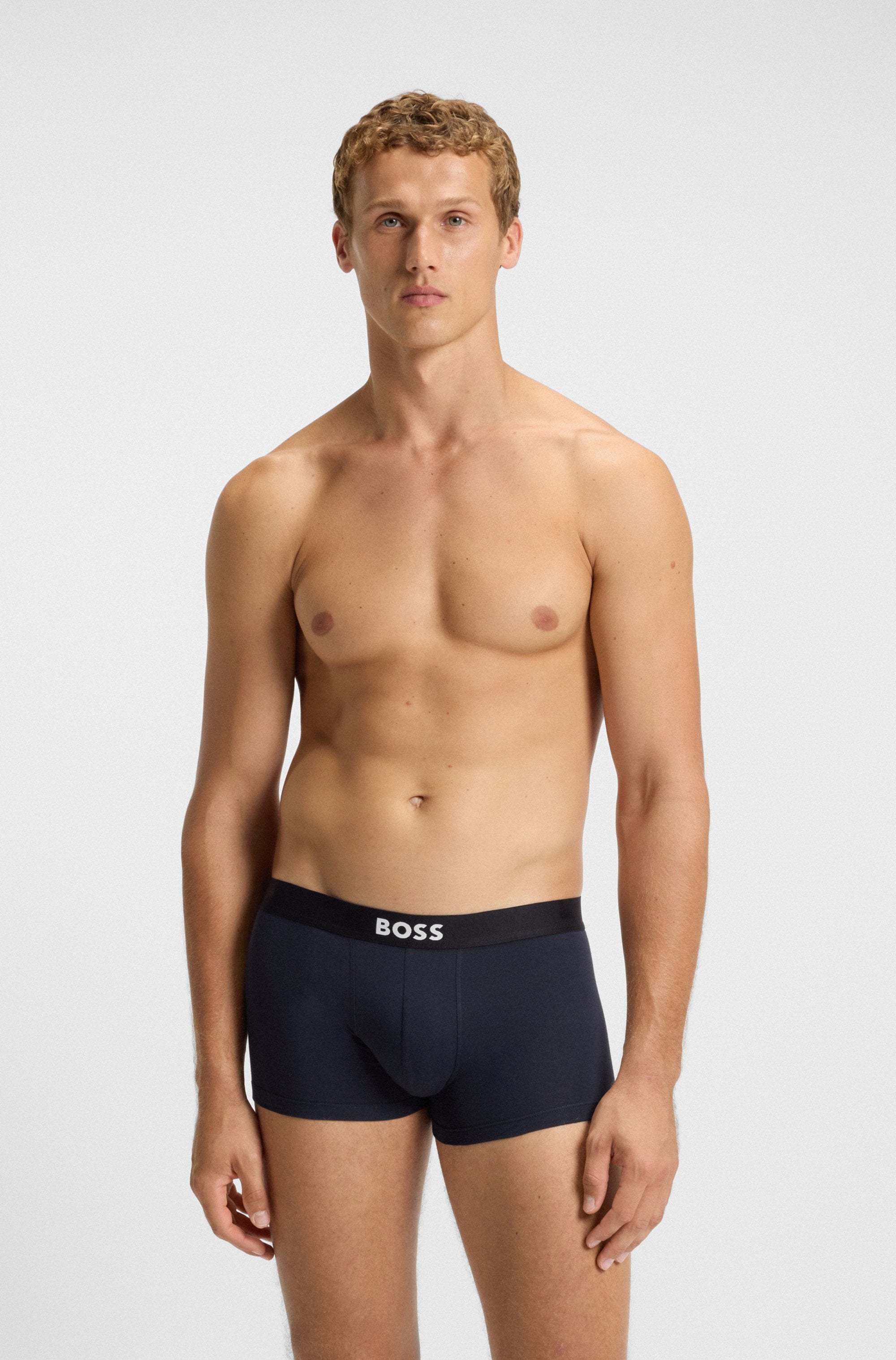 BOSS Trunk »3P Trunk BOSS ONE x David Beckham«, mit unifarbenen Bund
