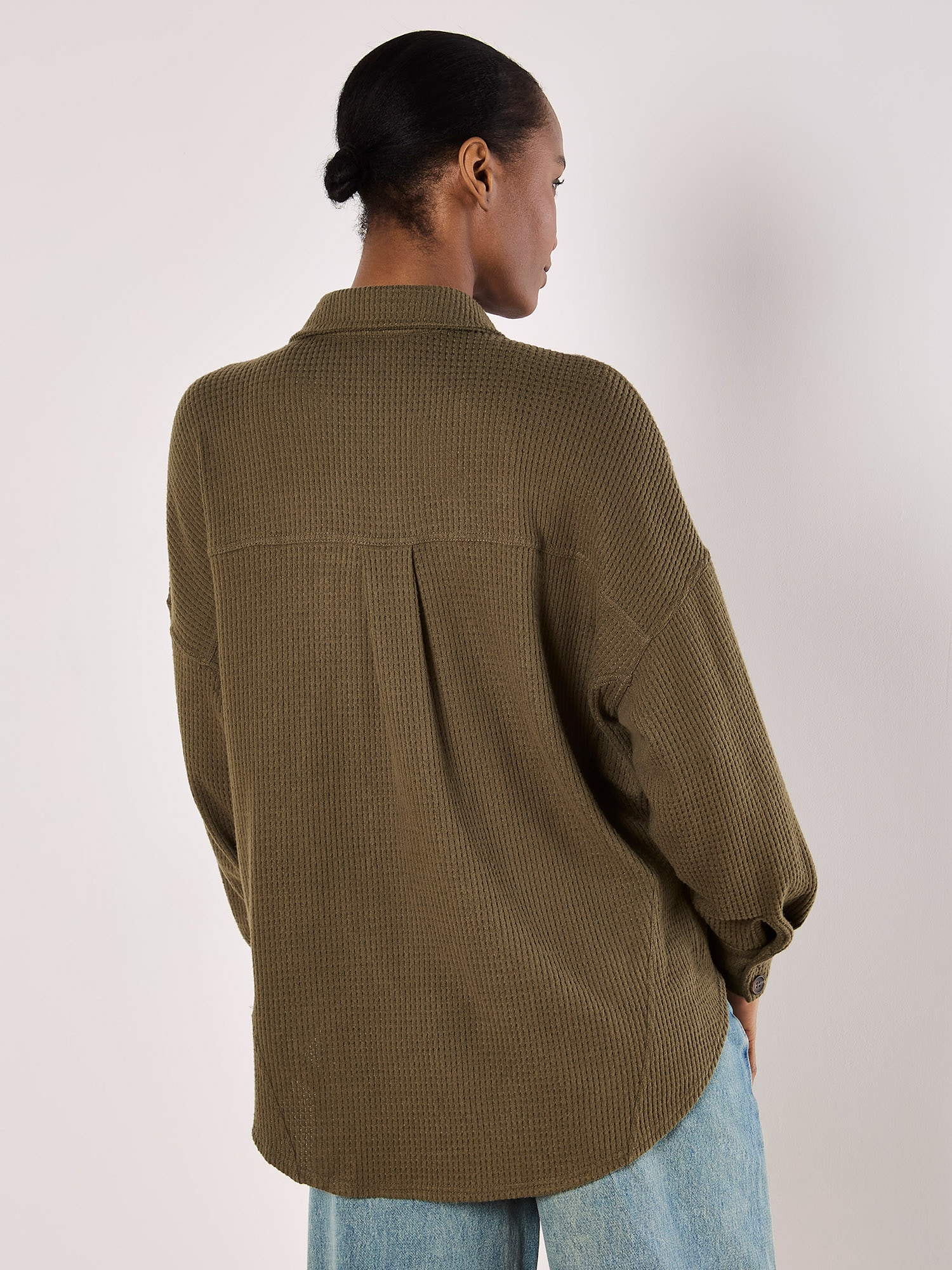 Apricot Hemdbluse »Bluse« in Waffeloptik
