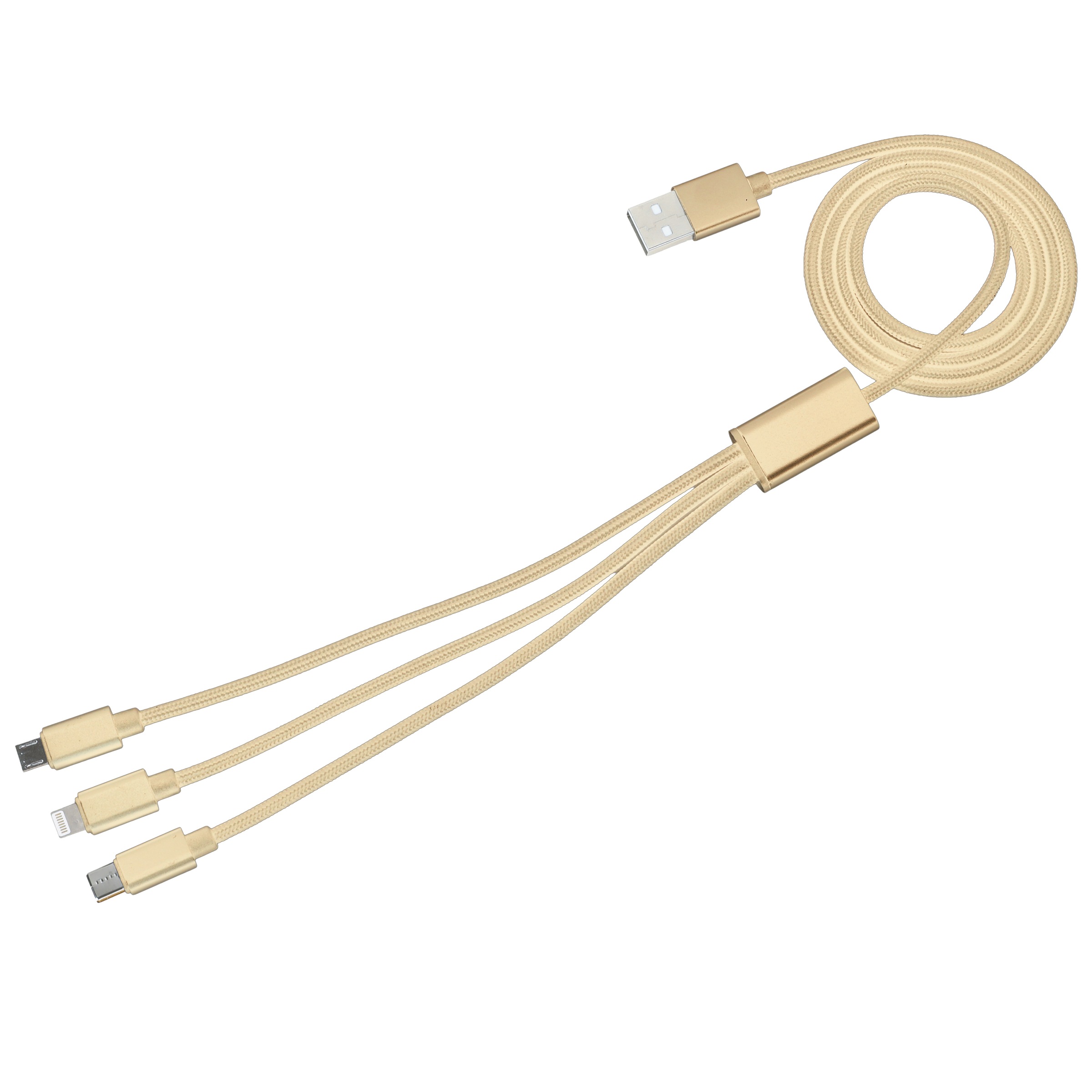 be cool USB-Kabel »Ladekabel 3in1«, Lightning-Micro-USB-USB Typ C, USB Typ A, 100 cm