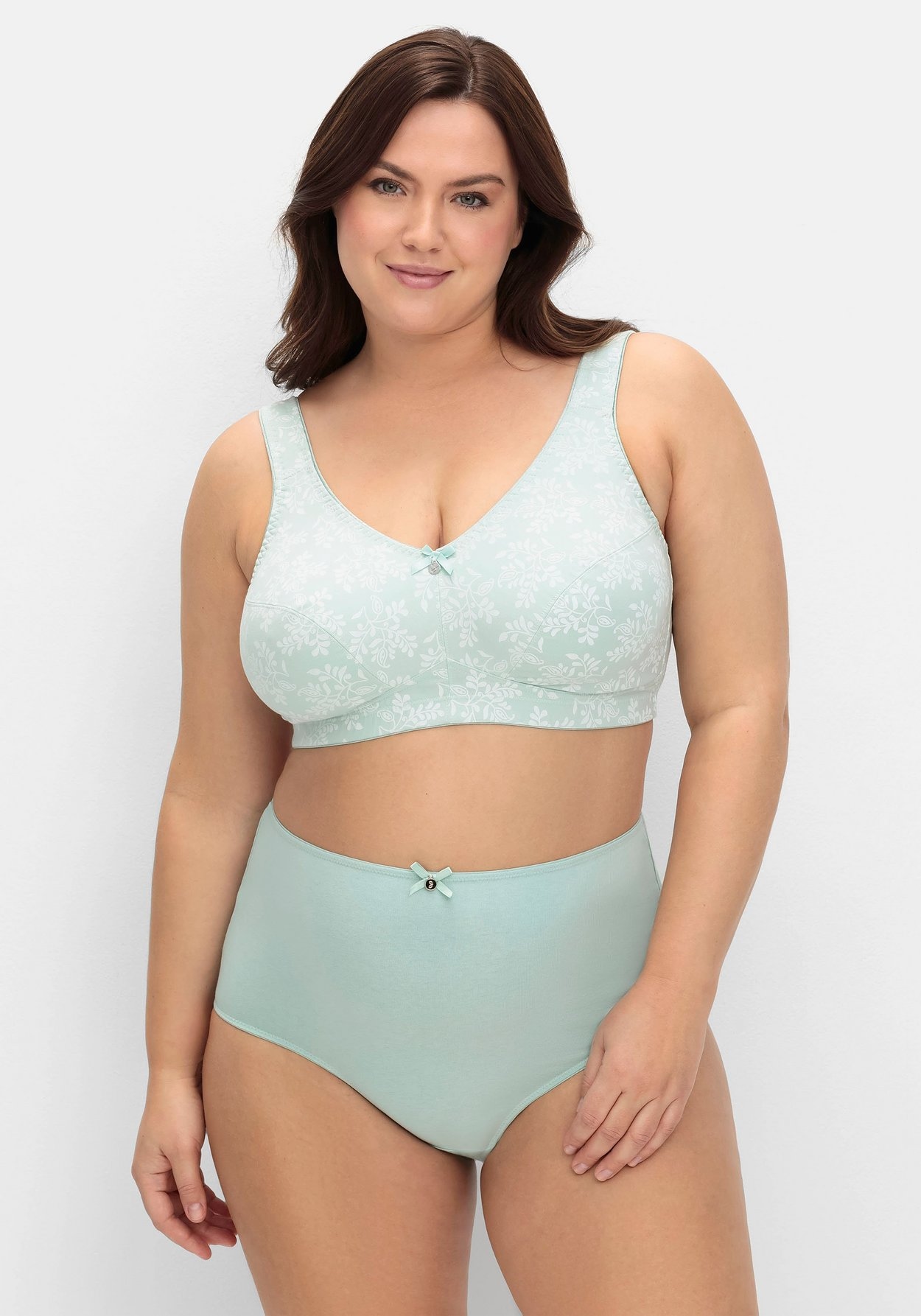 Sheego Entlastungs-BH »Entlastungs-BHs ohne Bügel, als 2er Pack in floral und uni«
