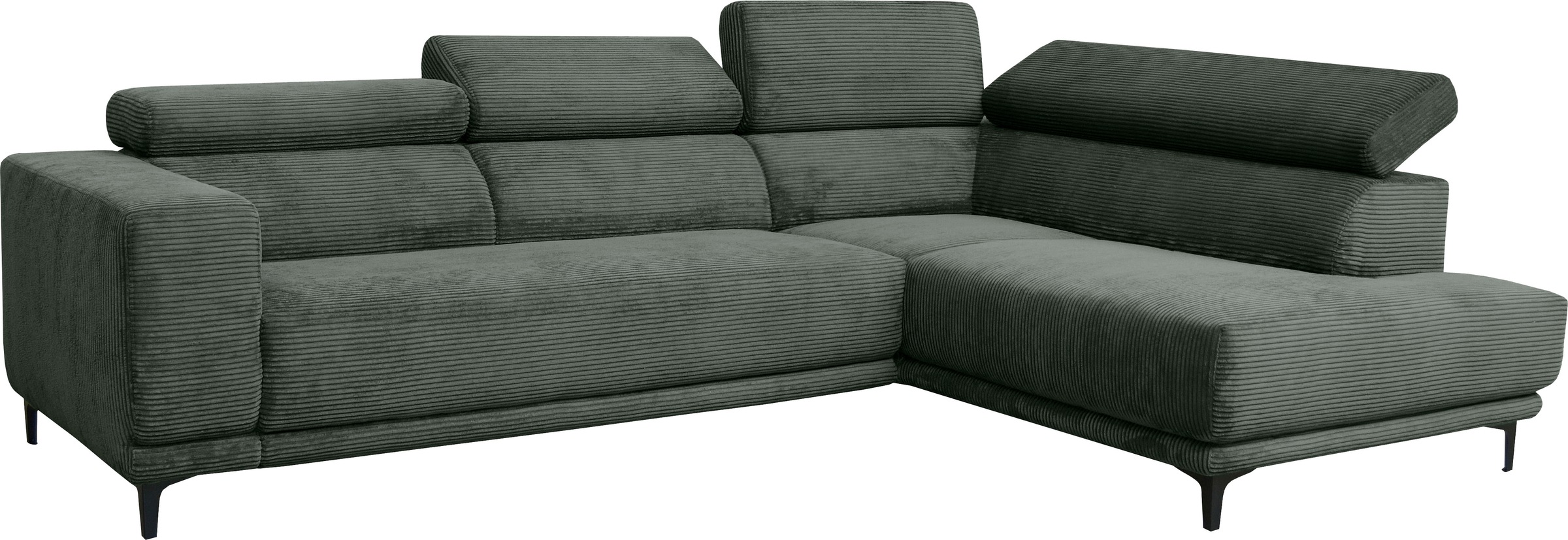 alina Ecksofa »Hikari«, wahlweise mit Sitzvorzug, in modernem Cordstoff, Breite 276 cm
