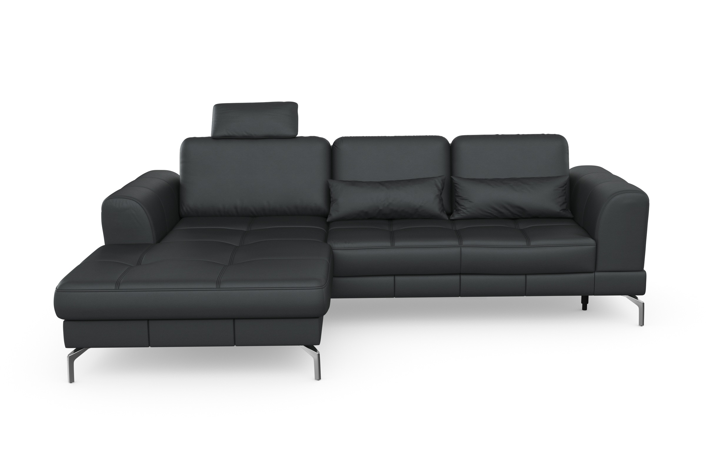 sit&more Ecksofa »Bendigo L-Form«, inklusive Sitztiefenverstellung, Bodenfreiheit 15 cm, 2 Fußfarben