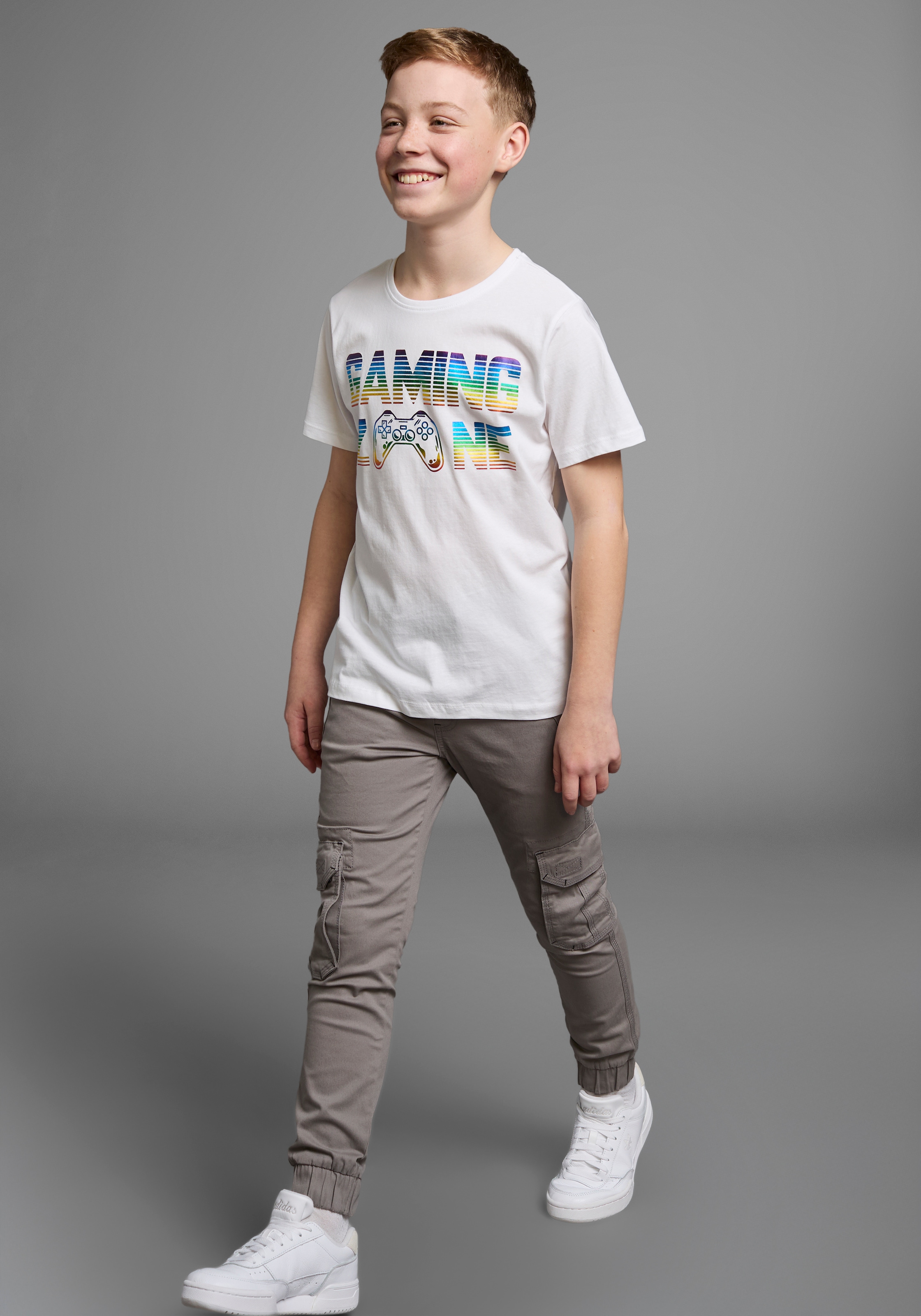 KIDSWORLD T-Shirt »GAMING ZONE«, Kurzarm, Basic-Passform, bedruckt, Rundhalsausschnitt