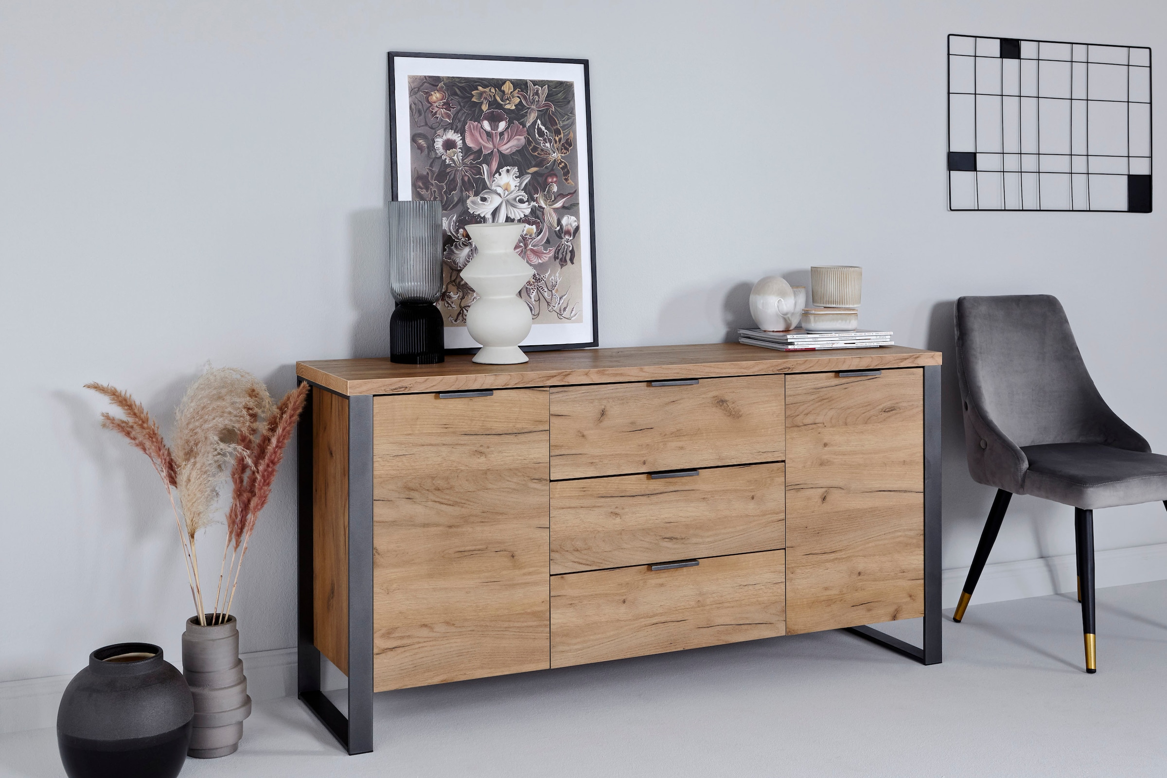 Jahnke Sideboard »LOOP SB 150«, (1 St.), mit 2 Türen + 3 Schubladen, Breite ca. 150 cm
