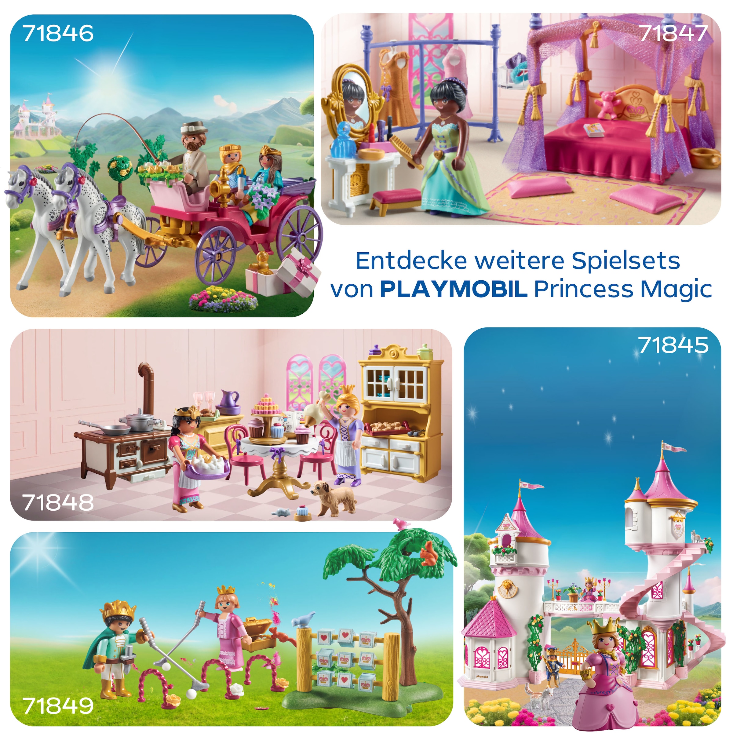 Playmobil® Konstruktions-Spielset »Königskinder im Spielgarten (71849), Playmobil Princess Magic«