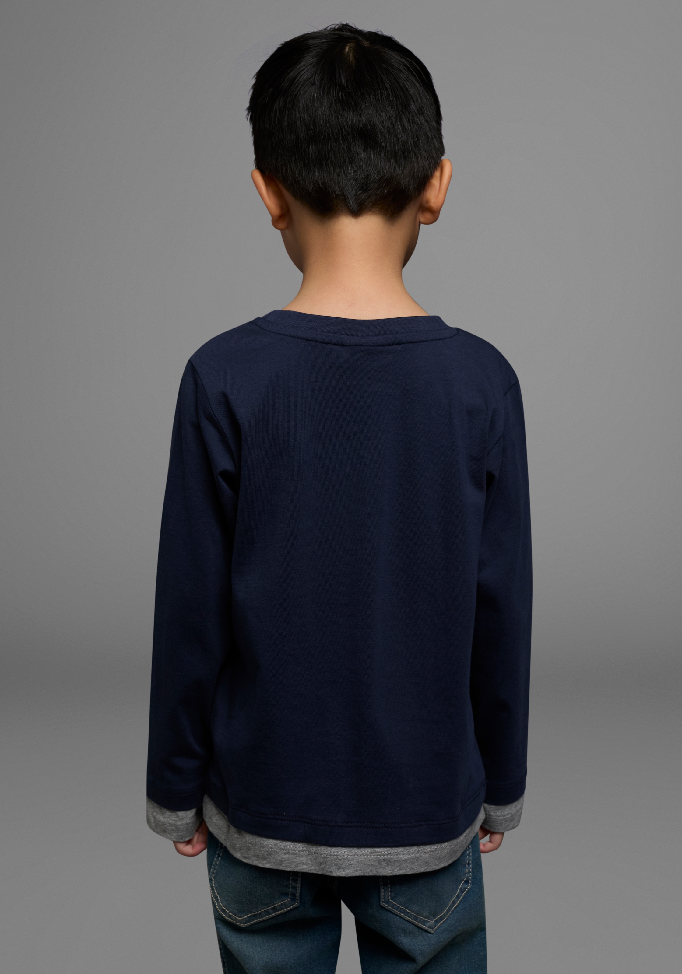 KIDSWORLD Langarmshirt »ACHTUNG AUSGEFUCHST«, Shirt mit coolem Fuchsdruck