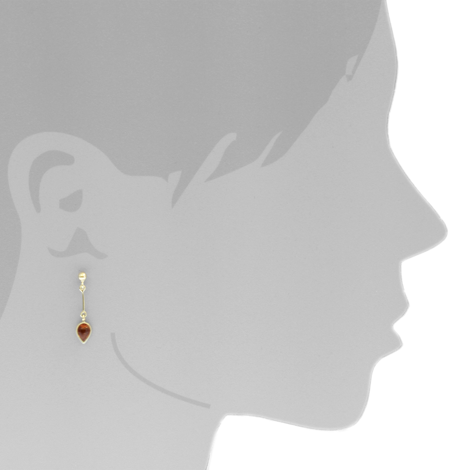 OSTSEE-SCHMUCK Paar Ohrhänger »- Classic 7x5 mm - Gold 585/000 - Bernstein«