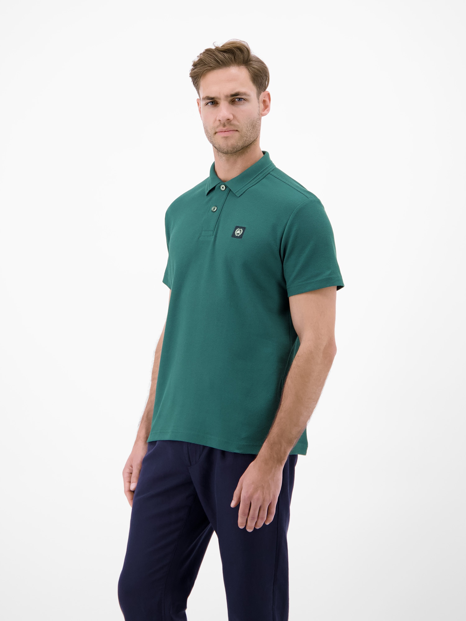 LERROS Poloshirt »Poloshirt mit Waffelstruktur aus 100 % Baumwolle«