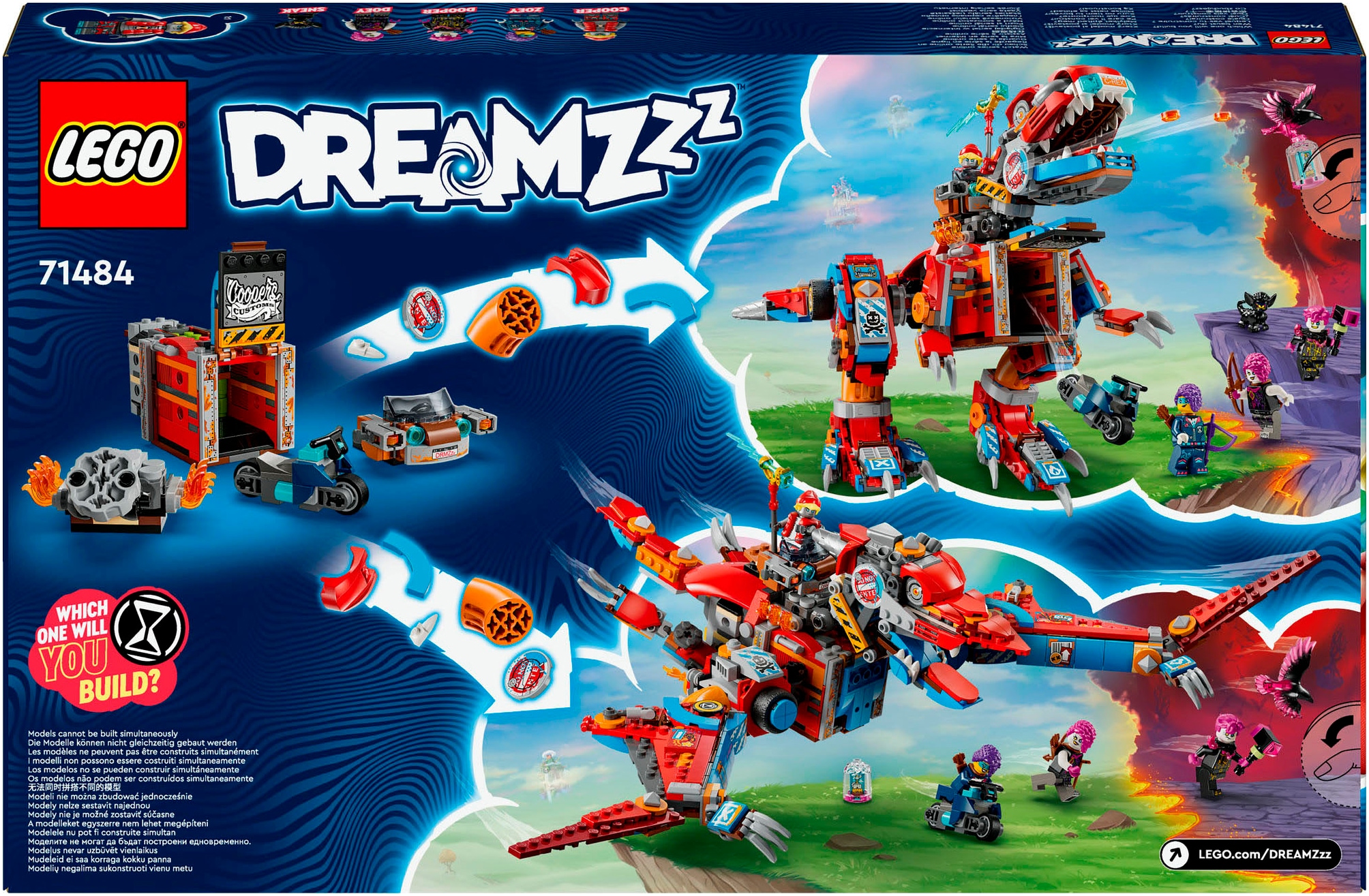 LEGO® Konstruktionsspielsteine »Coopers Dino-Mech C-Rex (71484), LEGO DREAMZzz«, (917 St.), Made in Europe