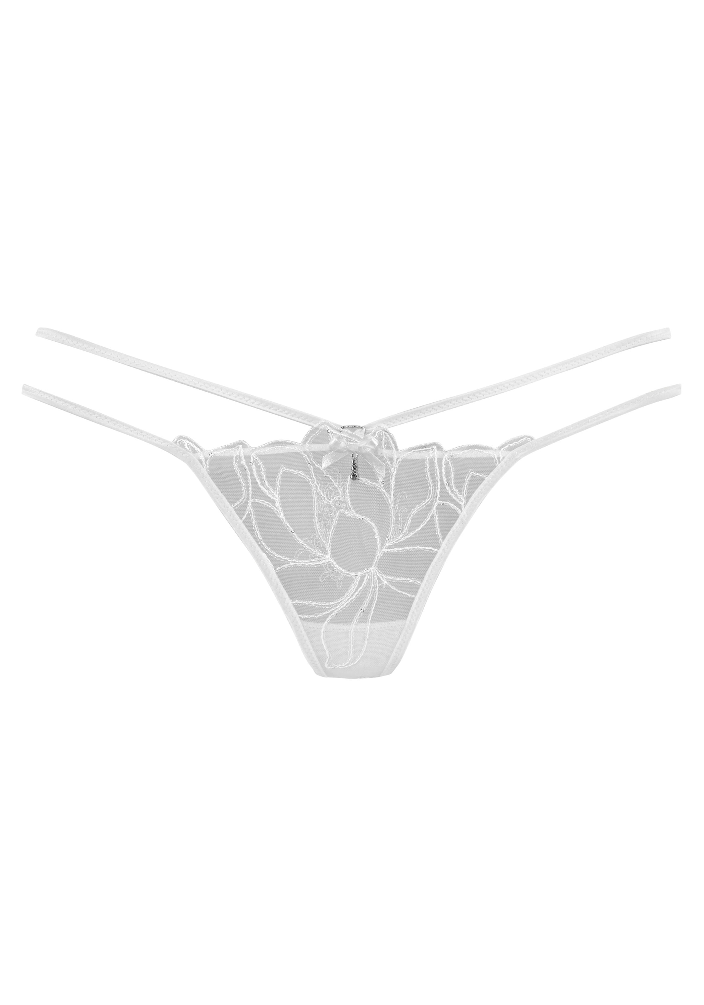 LASCANA String, mit schimmernder Spitze und aufregender Bänder-Optik