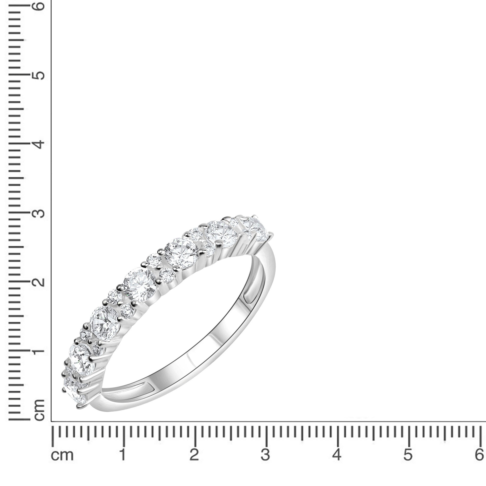 Firetti Silberring »Schmuck Geschenk Silber 925 Fingerring Ring Memoire«, mit Zirkonia (synth.)