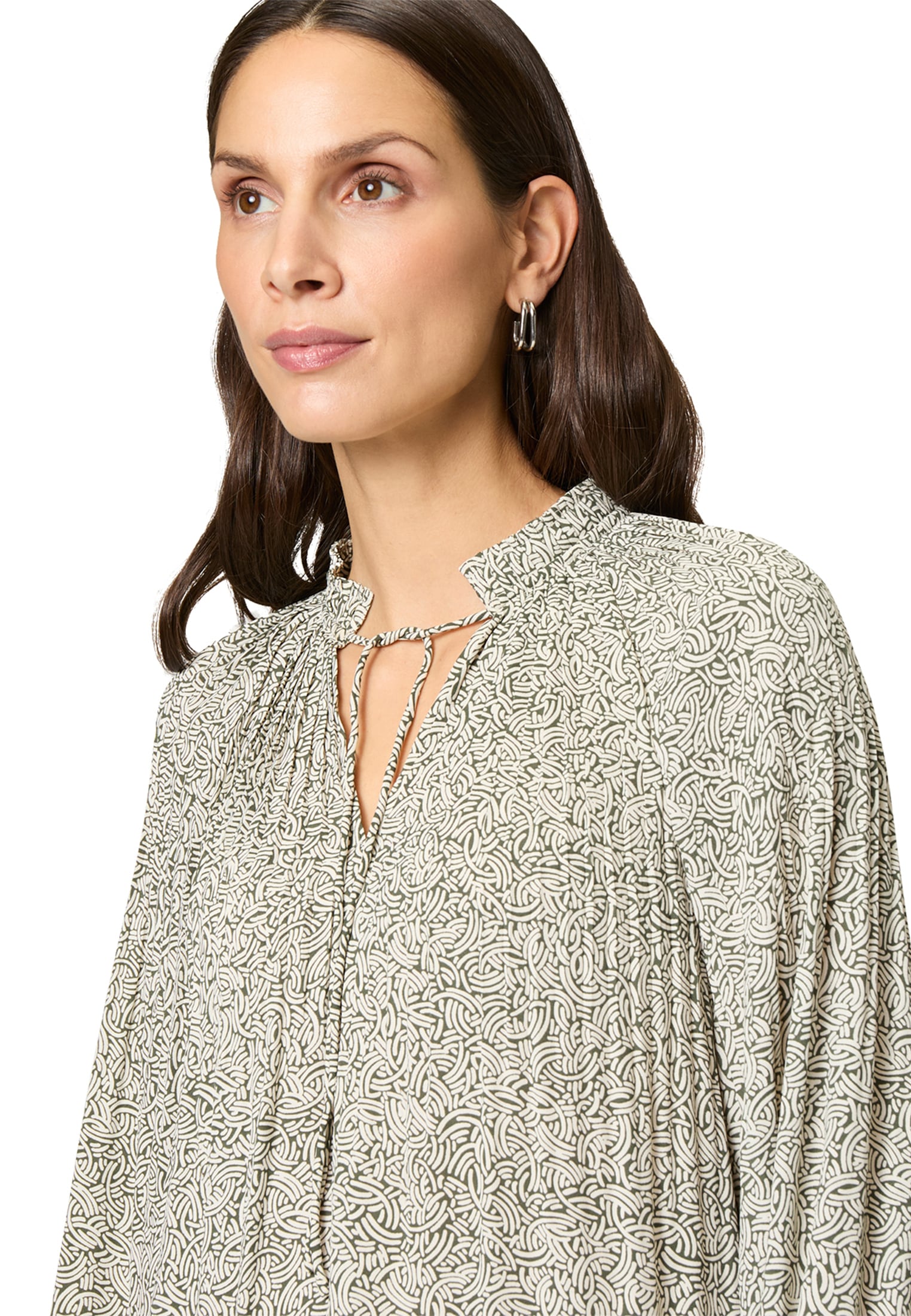 Zero Klassische Bluse »Bluse mit Bindedetail und Druck«