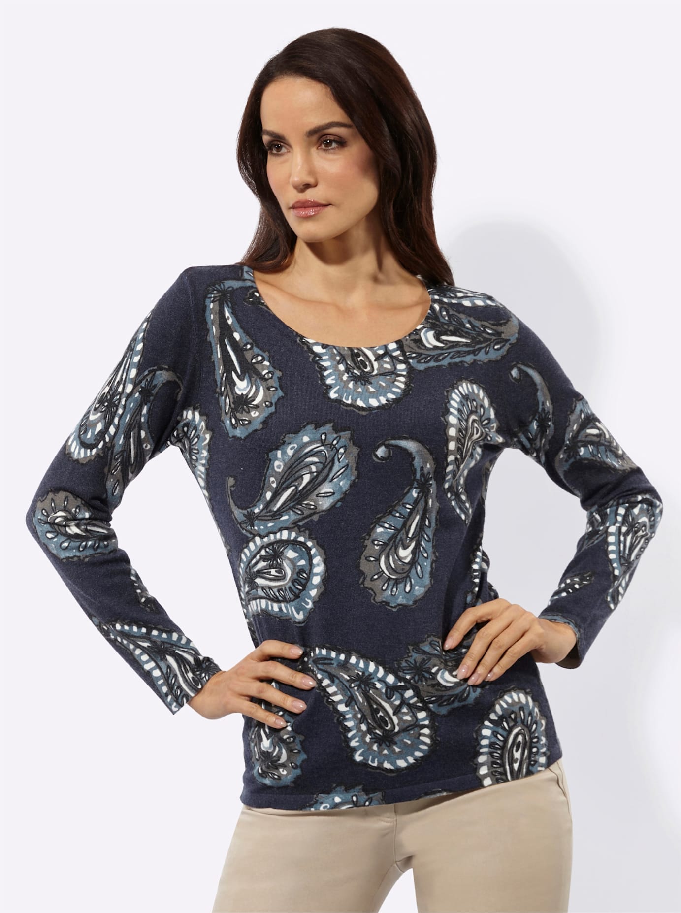 creation L Strickpullover »Druck-Pullover«