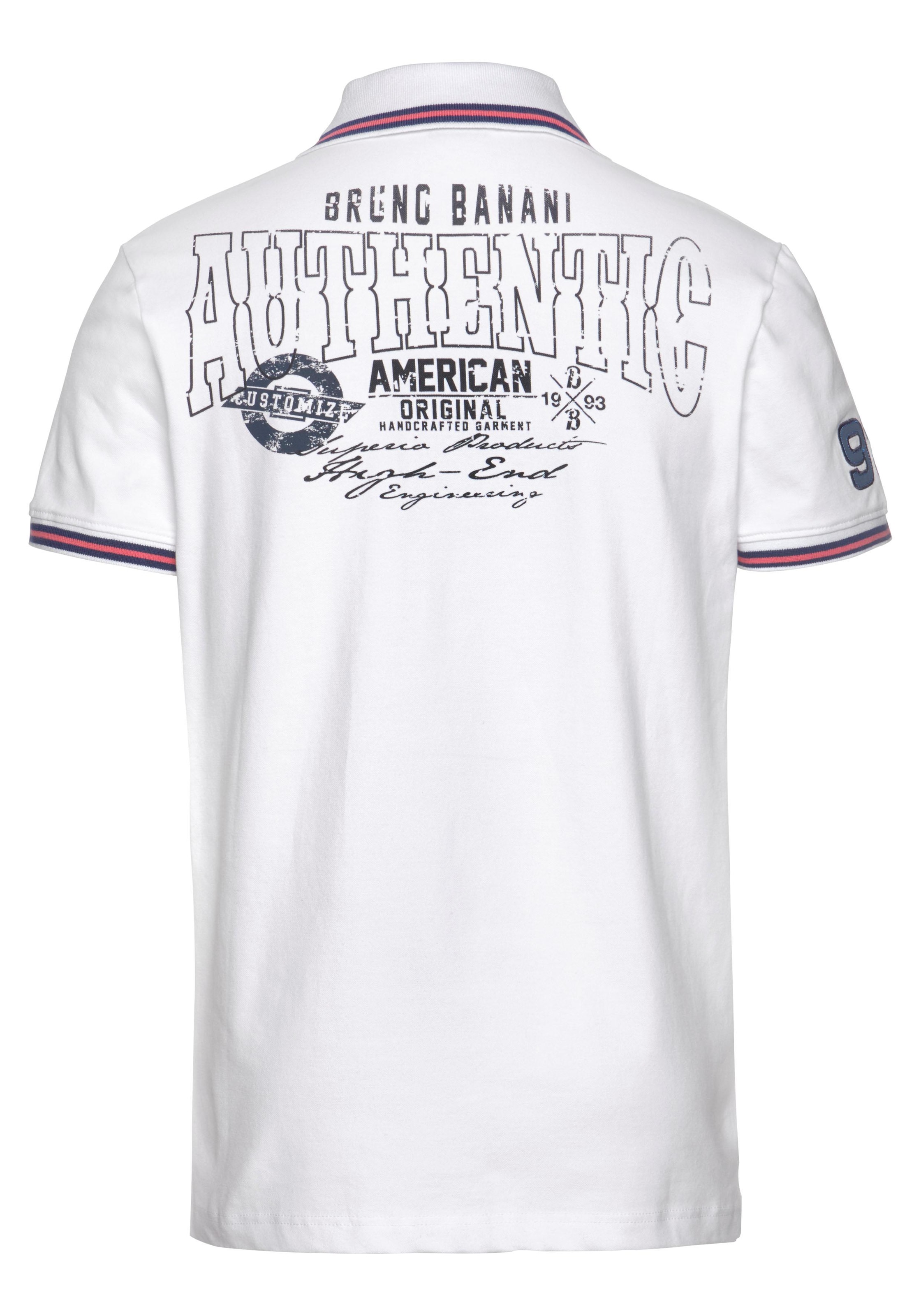 Bruno Banani Poloshirt, Kurzarm, körpernahe Passform, aus Baumwollmischung