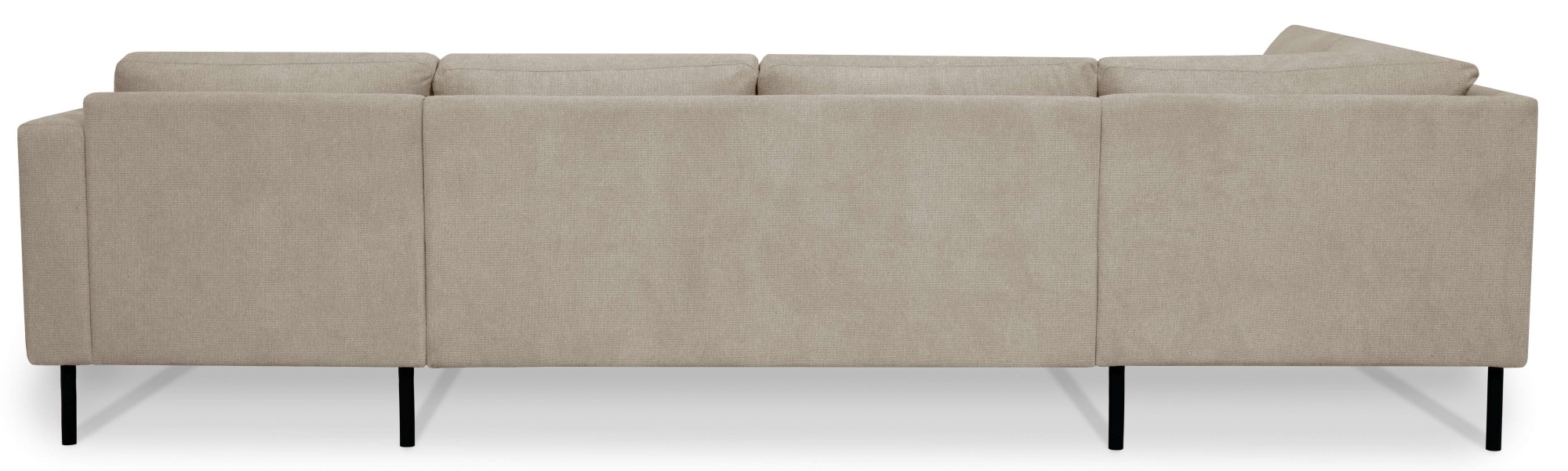 Places of Style Wohnlandschaft »Cesola«, in weichem Chenille-Stoff, Breite 327 cm, mit schwarzen Metallfüßen