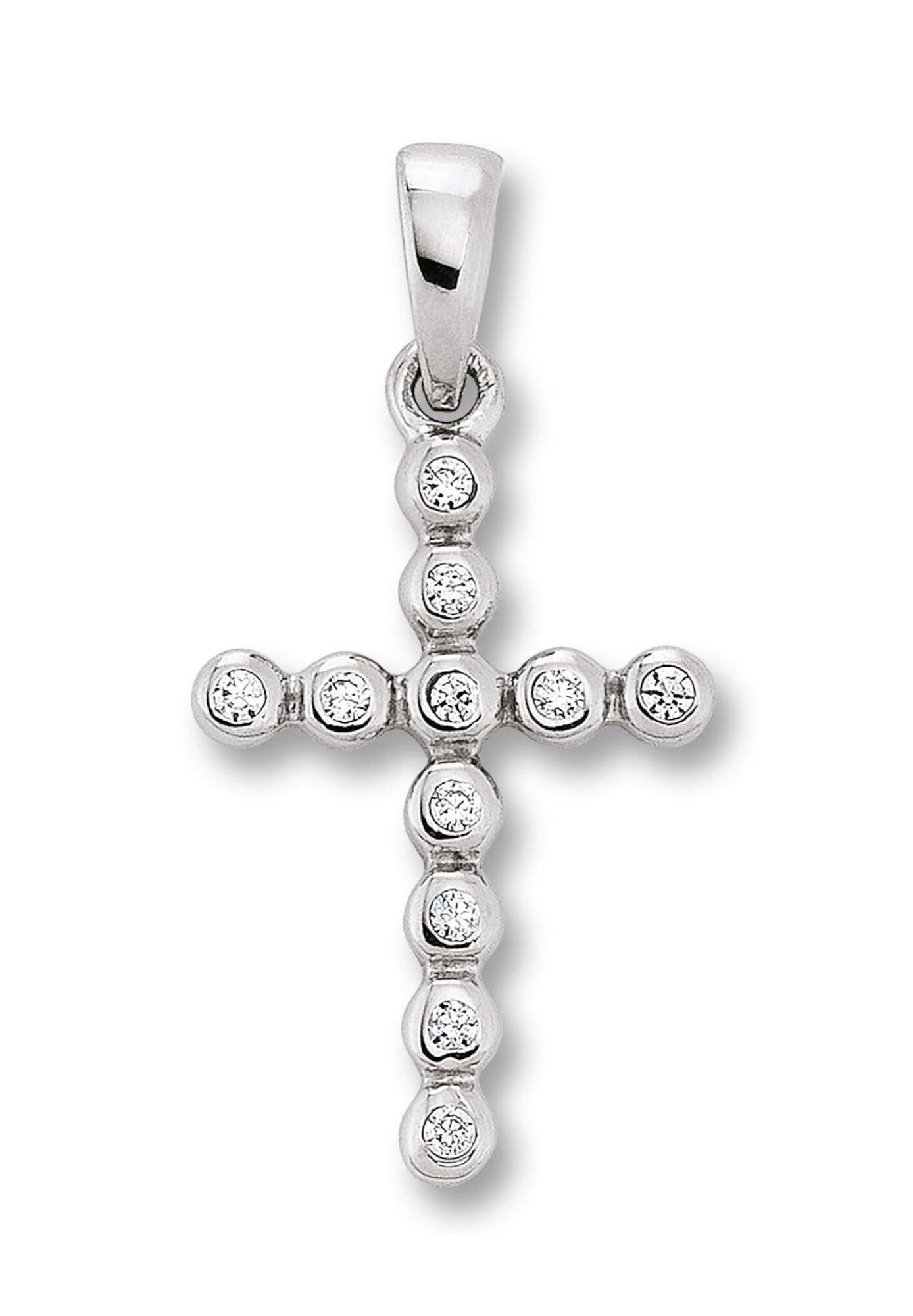 ONE ELEMENT Kettenanhänger »Zirkonia Kreuz Anhänger aus 925 Silber«