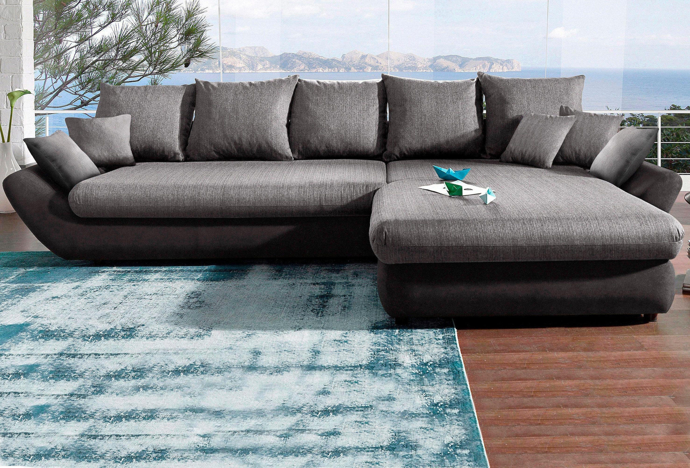 Trends by HG Ecksofa »Moon L-Form«, wahlweise Recamiere rechts oder links bestellbar