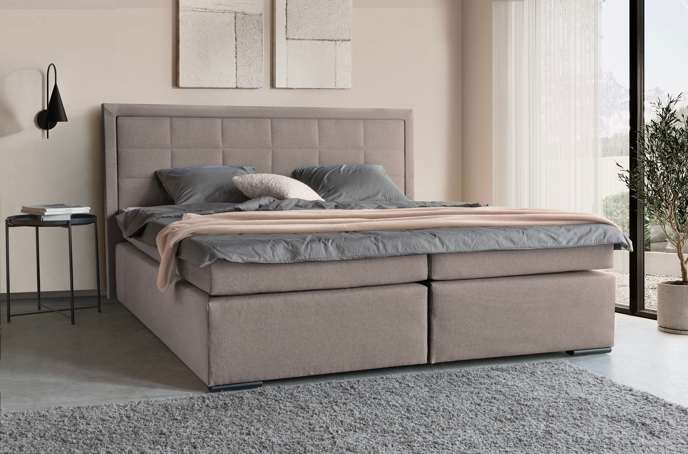 COLLECTION AB Boxspringbett »30 Jahre Jubiläums-Modell Athena«, in H2,H3 & H4, wahlweise mit LED-Leiste