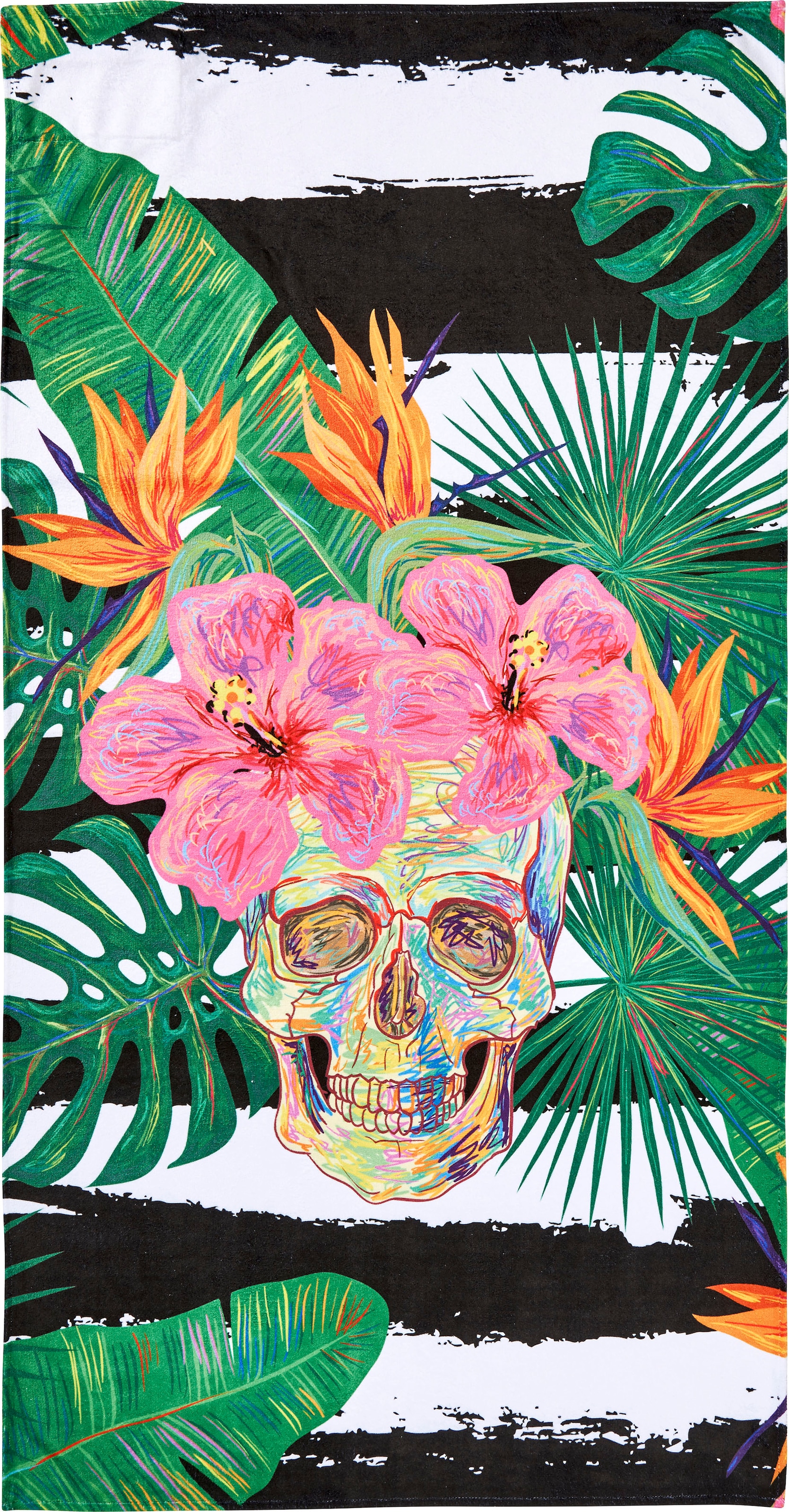 done.® Strandtuch »Summer Skull«, (1 St.), gestreift & Motiv, mit  Reisverschluss-Tasche für Wertgegenstände im OTTO-Shop | Strandtücher
