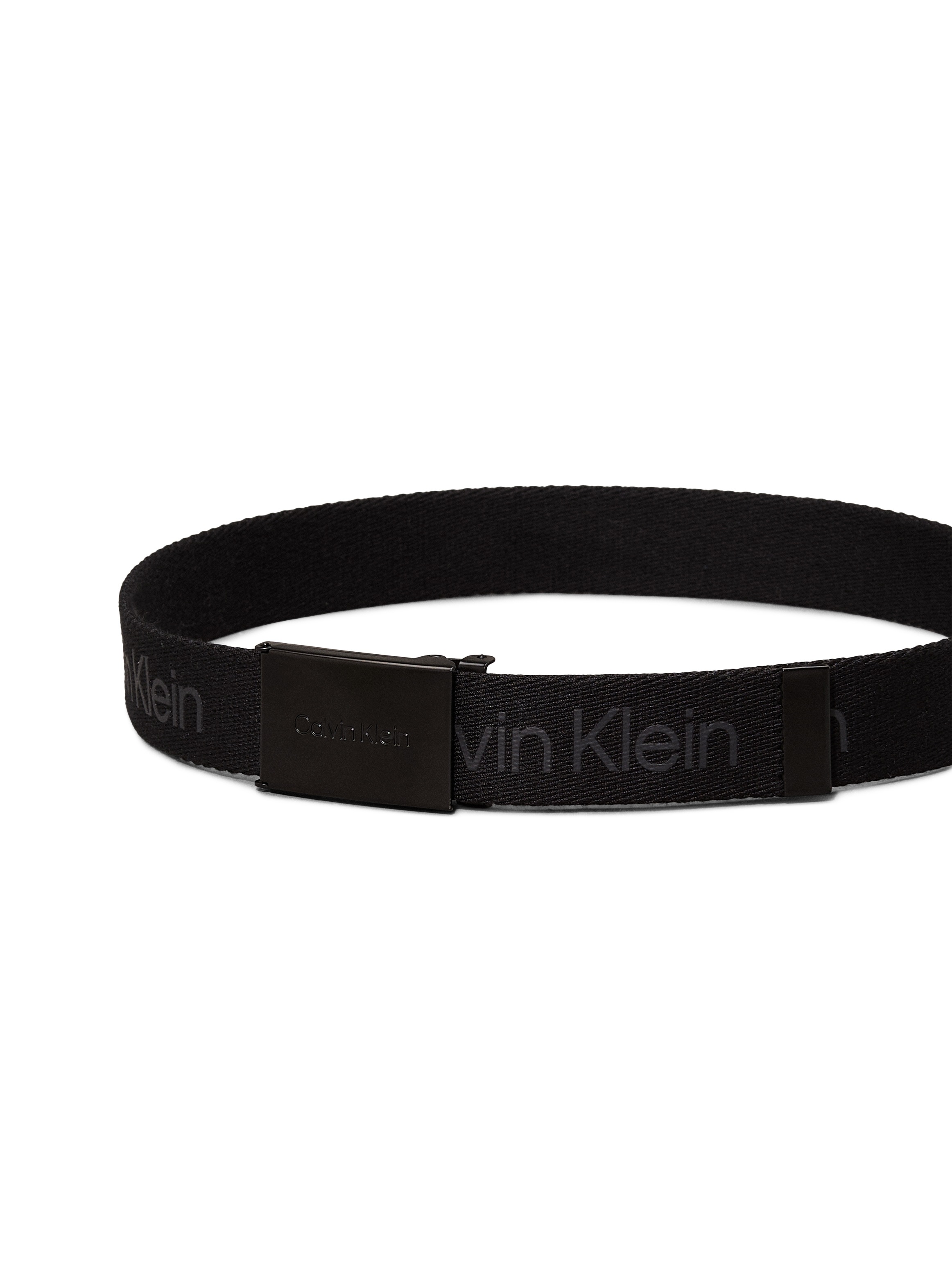 Calvin Klein Jeans Synthetikgürtel »CALVIN LOGO CANVAS BELT« Logodrucke, Koppelschließe