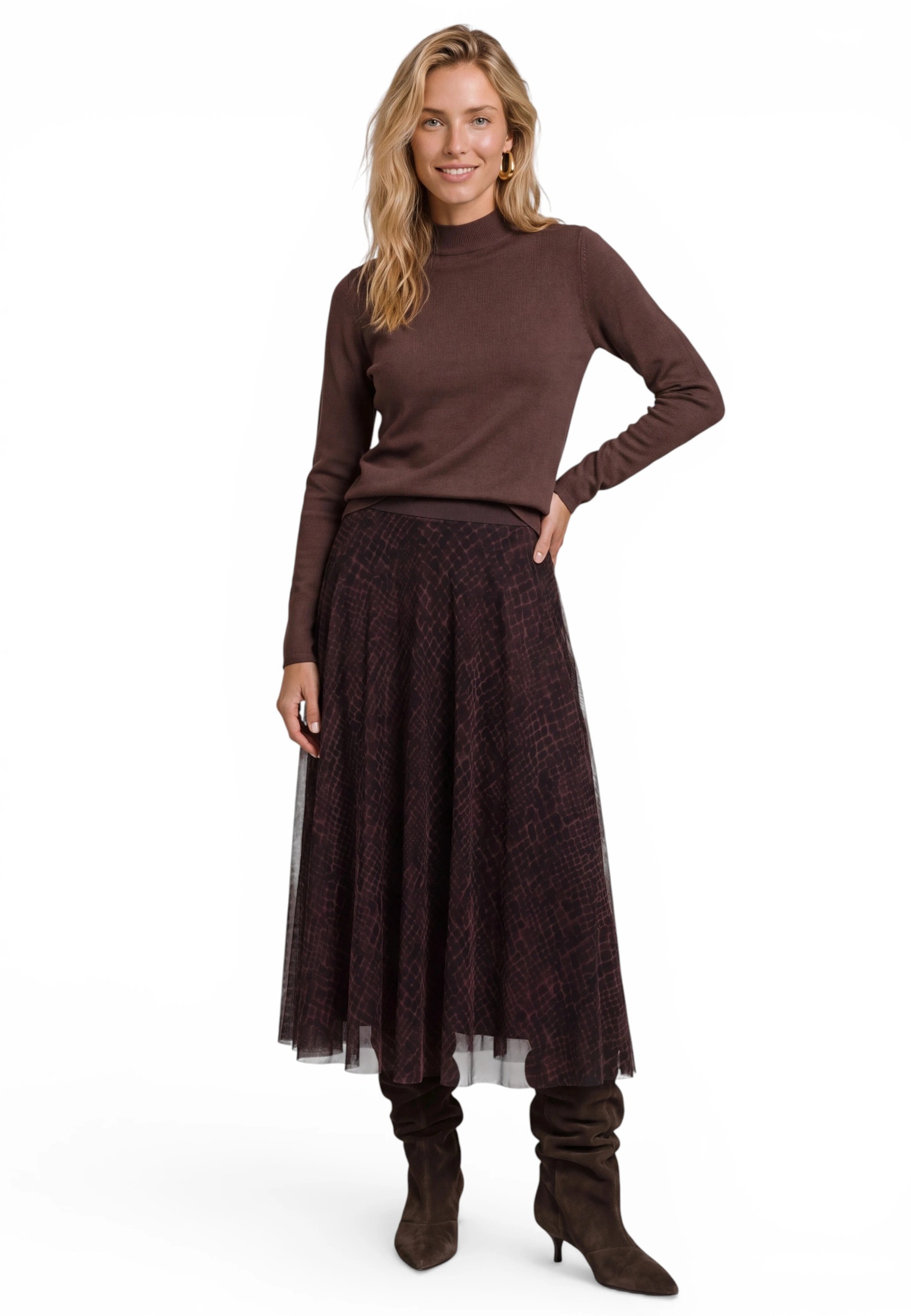 Zero Rundhalspullover »Feinstrickpullover mit Stehkragen«