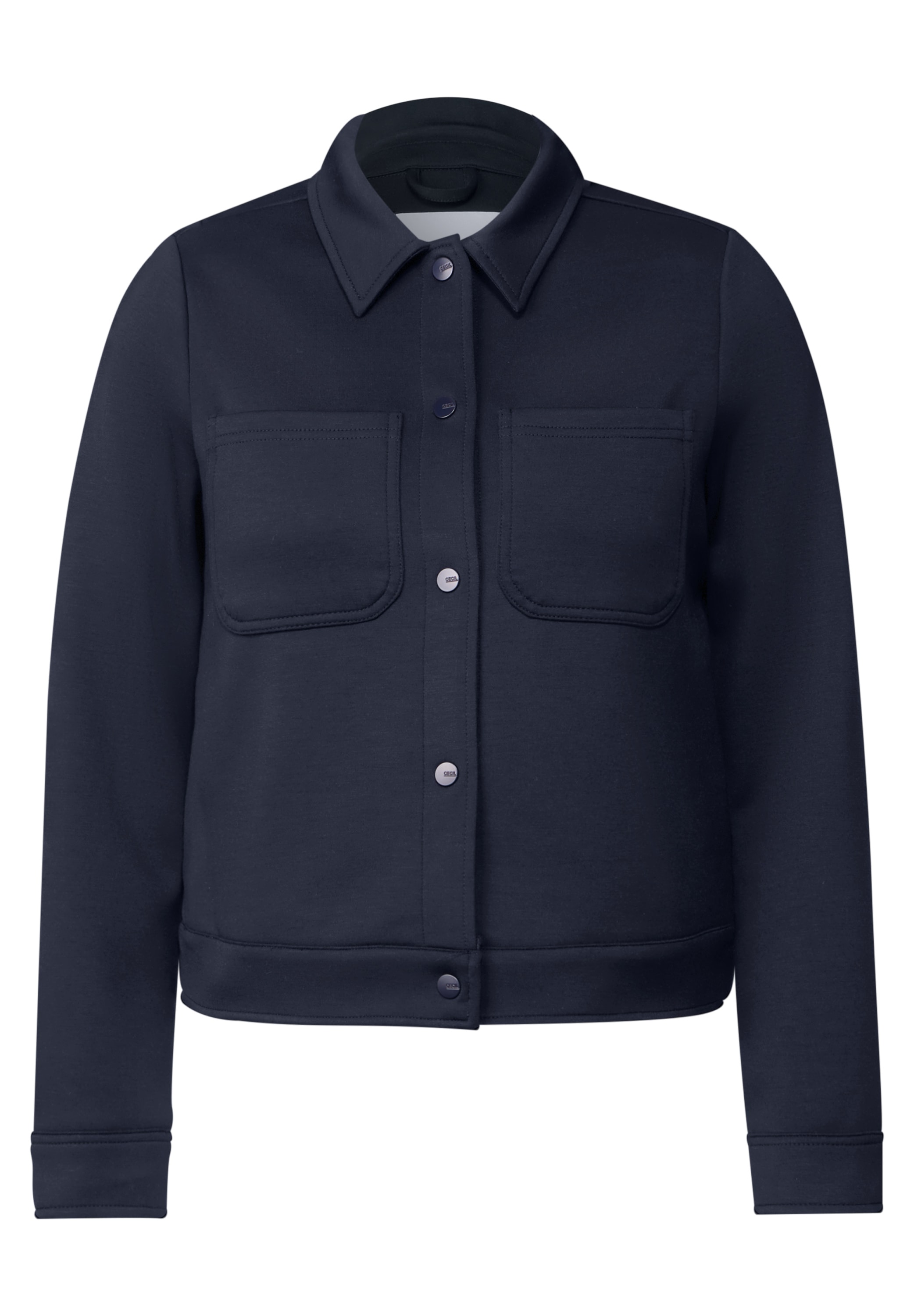 Cecil Sweatjacke, mit Knopfleiste und Hemdkragen