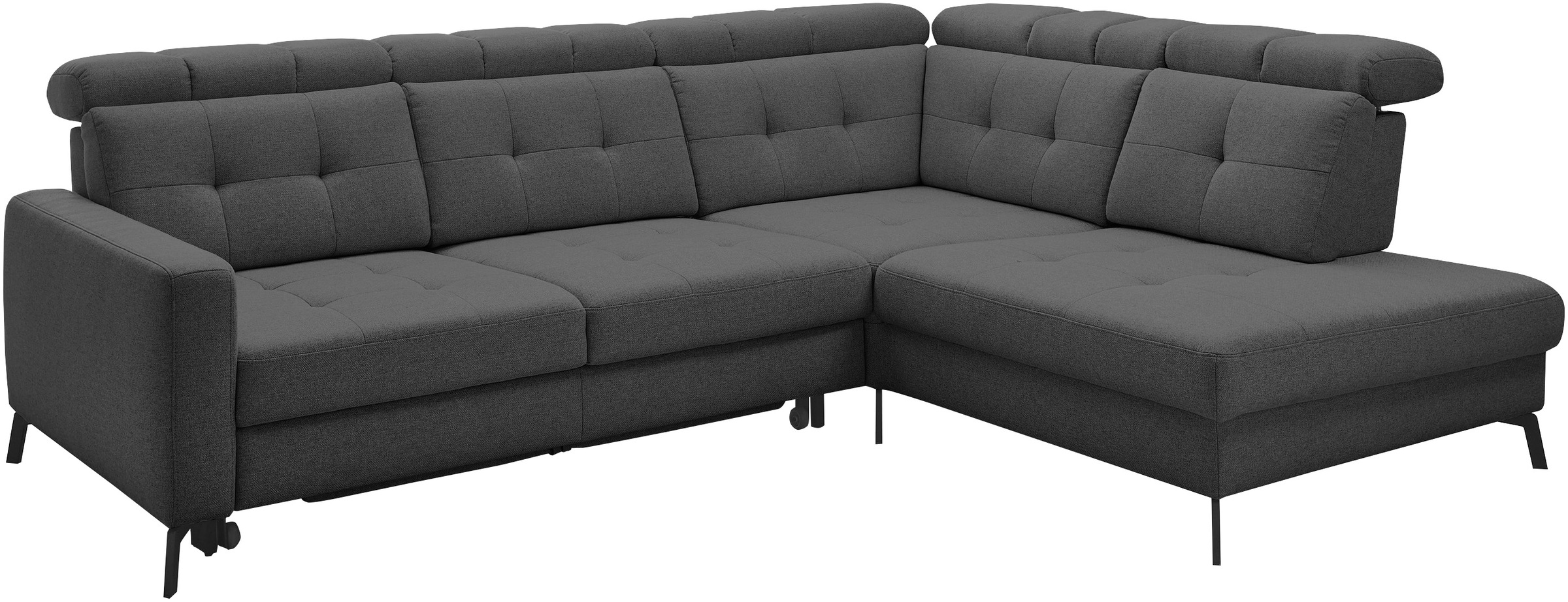 Musterring Ecksofa »MR 4615« mit Kopf- und Rückenverstellung, Metallfuß schwarz, Maße 272 x 214 cm