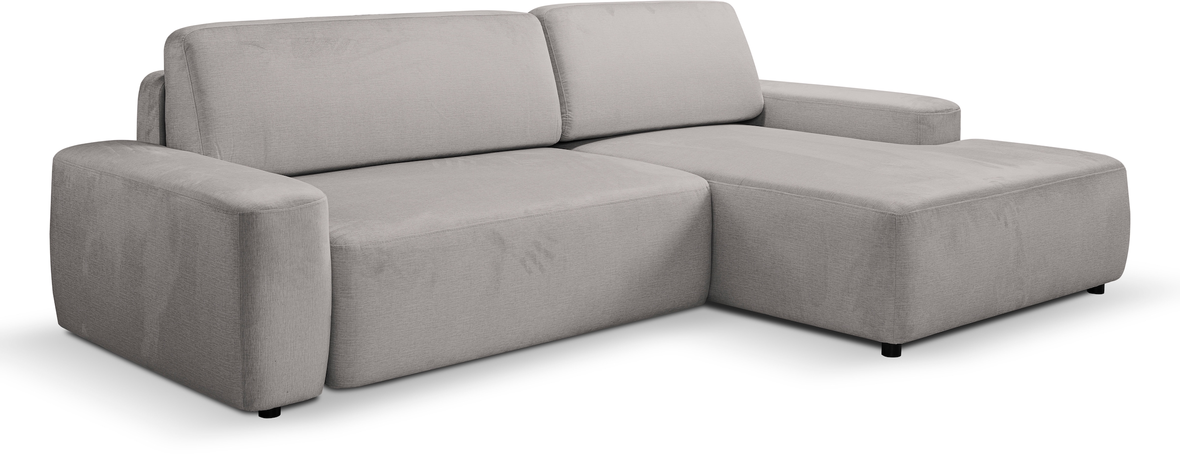 WERK2 Ecksofa »Bully L-Form«, Curvy Trend Ecksofa mit Schlaffunktion in weichem Cord