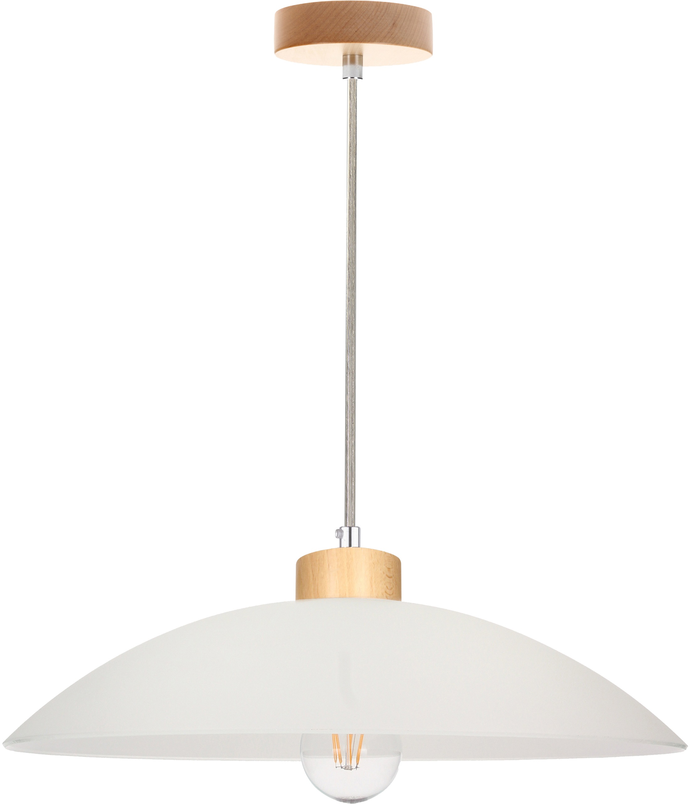 SPOT Light Pendelleuchte »JONA«, E27, Hängeleuchte, Naturprodukt aus Massivholz, Kabel kürzbar, Nachhaltig mit FSC®-Zertifikat, Made in EU