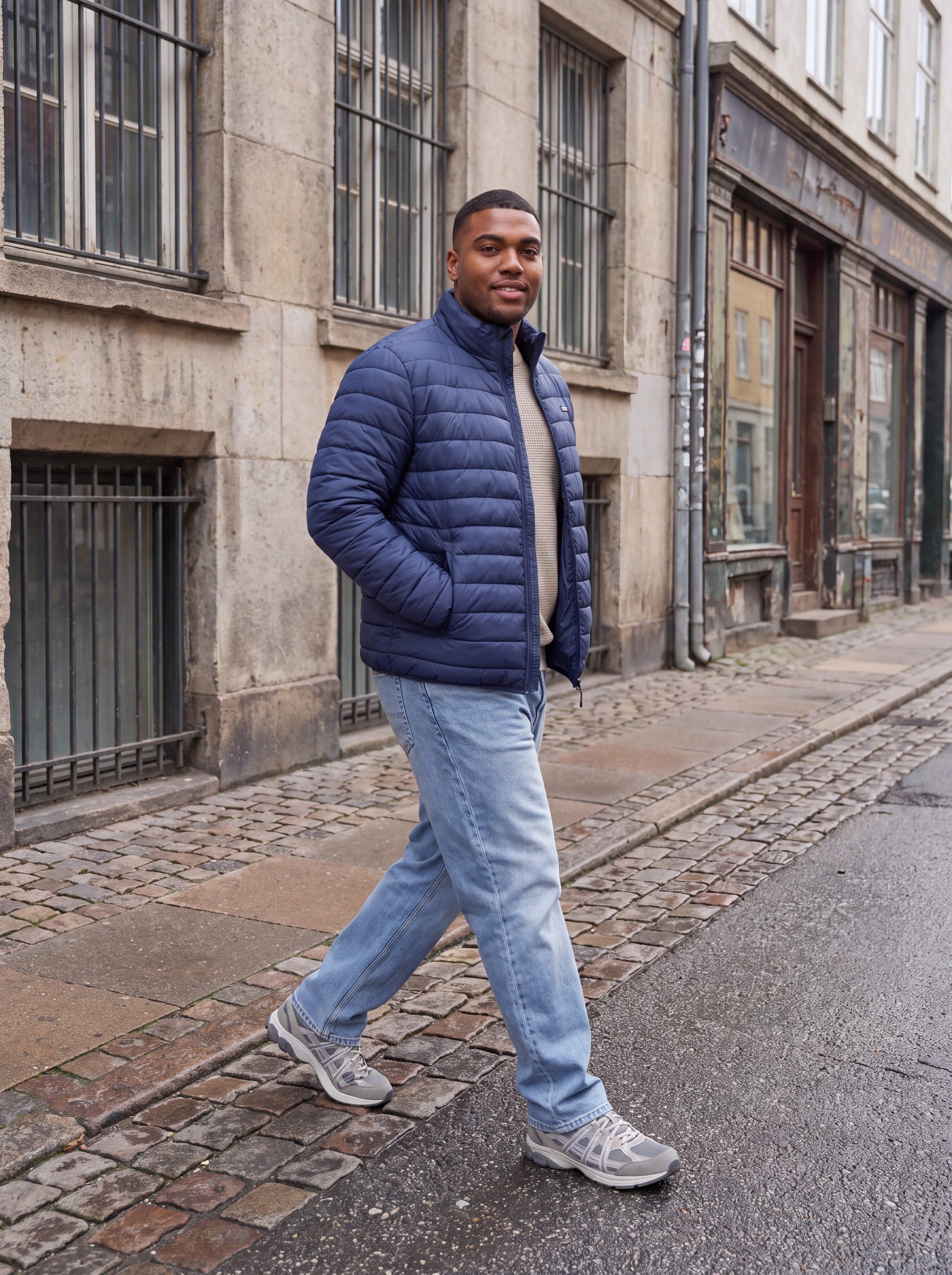 Jack & Jones PlusSize Steppjacke »JJELVIS LIGHT PUFFER COLLAR PLS« Kunstfaser, regular fit