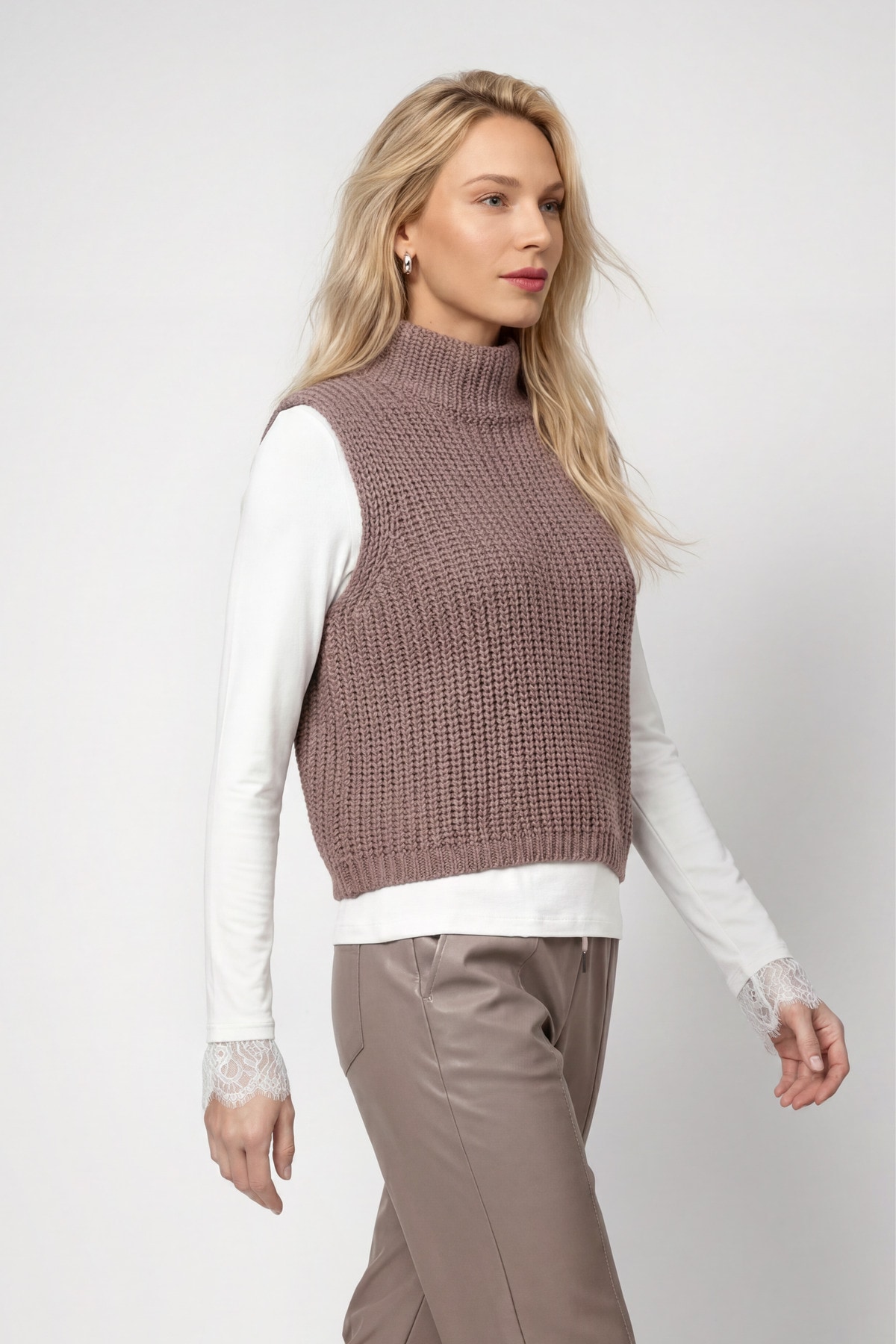 Monari Pullunder »Pullunder Basic Chenille« Regular fit mit Stehkragen