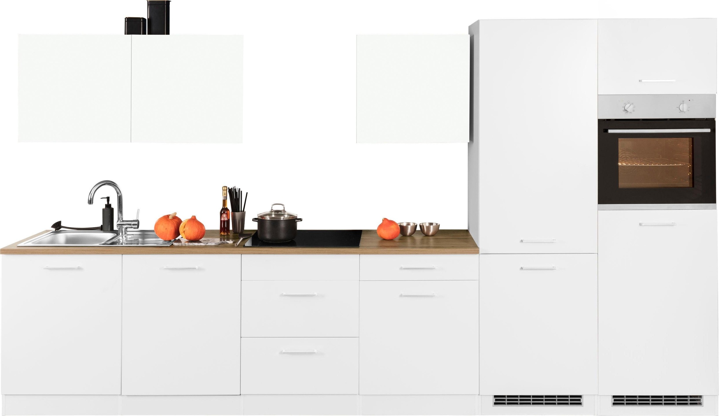 Küchenzeile »Kehl«, ohne E-Geräte, Breite 360 cm, für Kühl/Gefrierkombination
