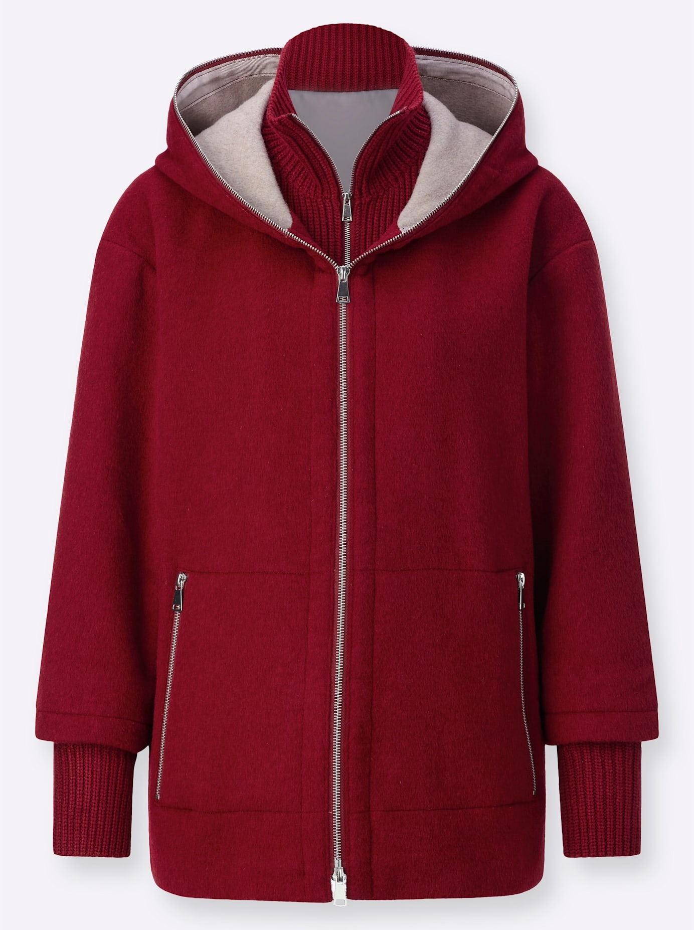 MANISA Langjacke, mit Kapuze
