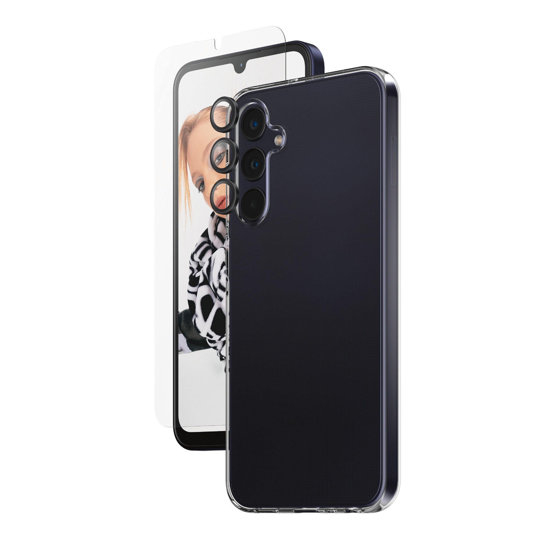 SAFE by PanzerGlass Displayschutzglas »3-in-1 Bundle Set Screen Protector, Case und Camera Lens Protector«, für Samsung Galaxy A25 5G, Bildschirmschutz, Kameraschutz, Backcover, Rundumschutz, 360 Grad