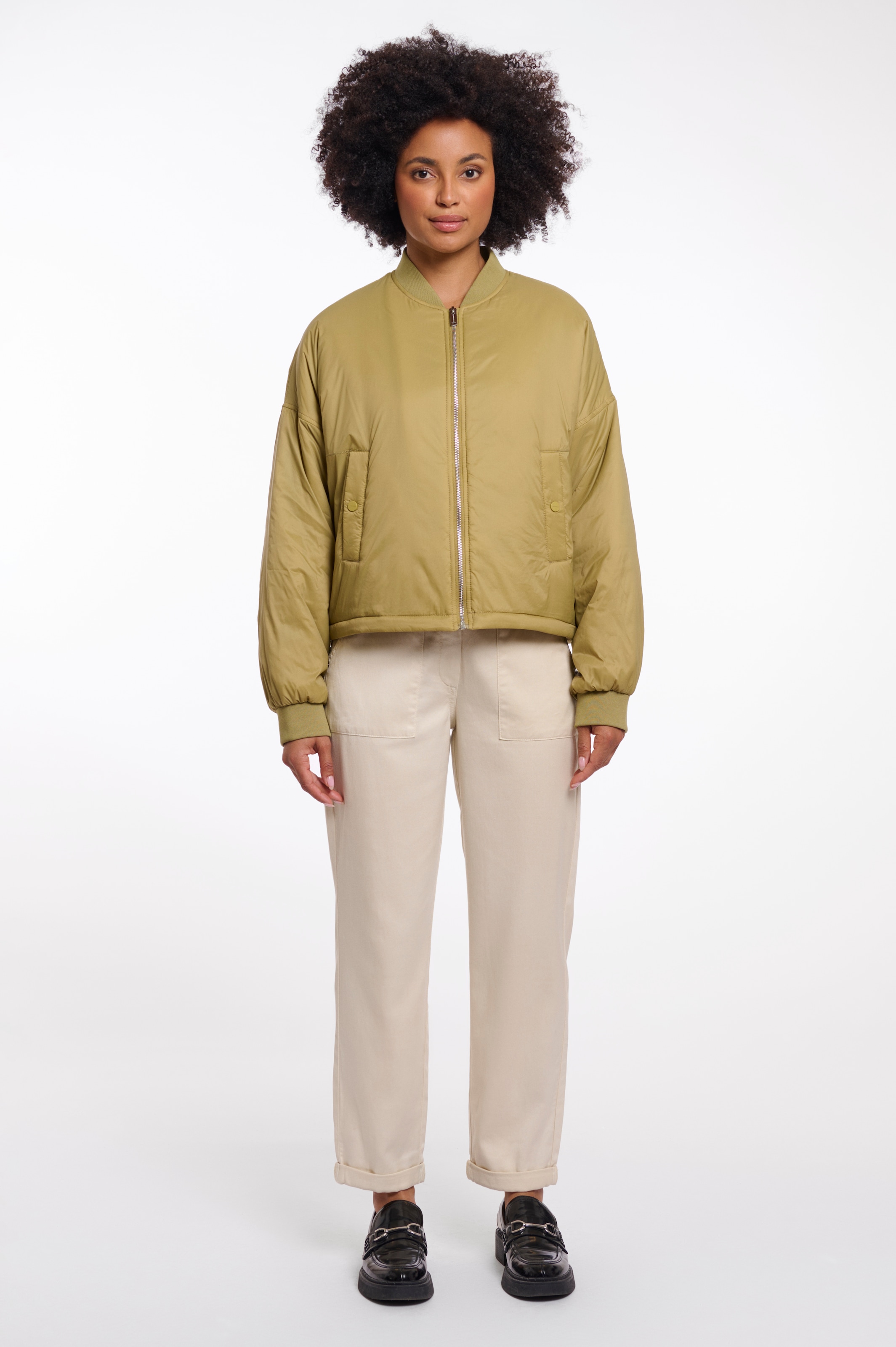 Rino & Pelle Bomberjacke »HIRA« ohne Kapuze kurz, mit Stehkragen und Reißverschluss