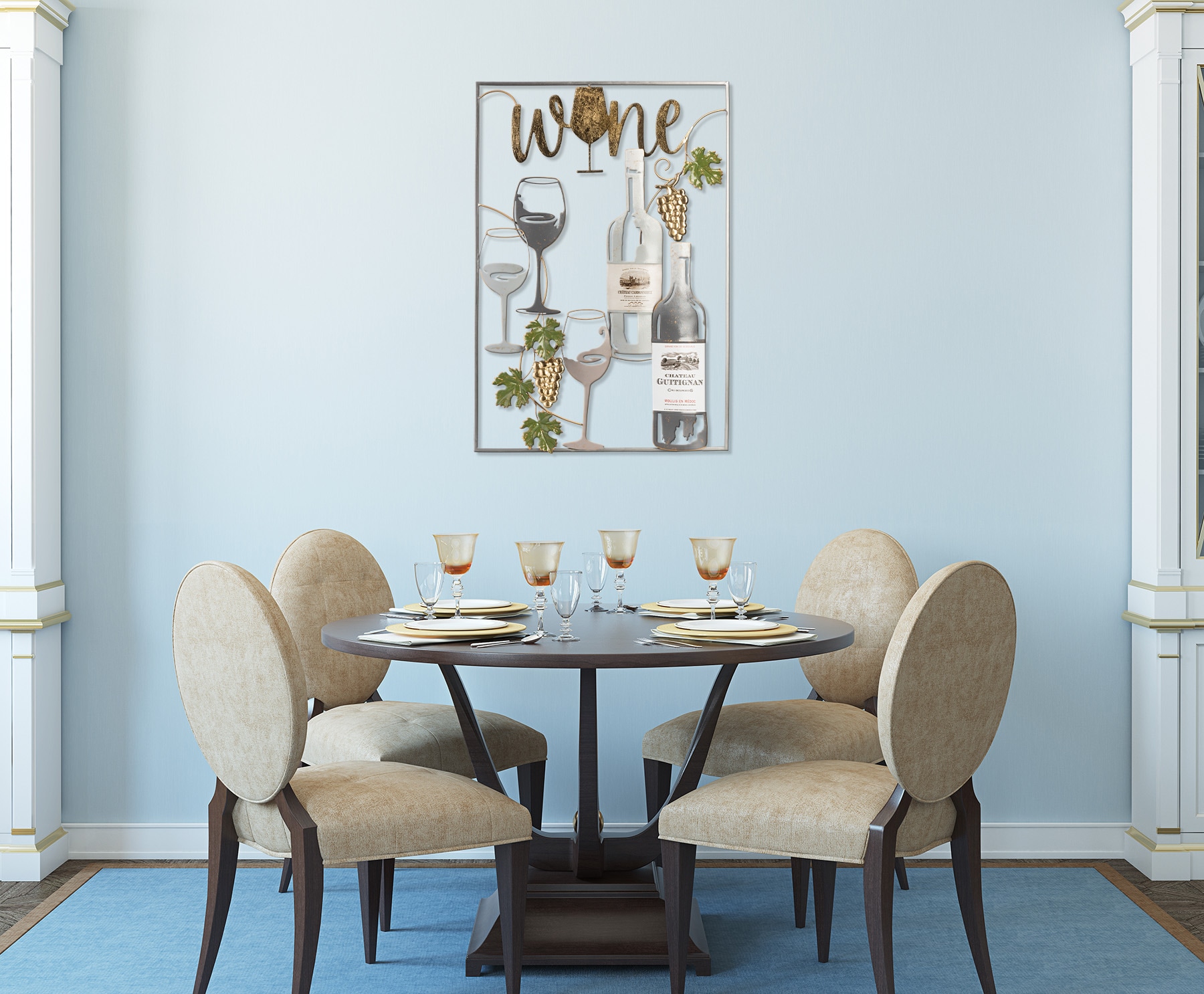 Bönninghoff Metallbild »WEIN 51x74 cm – Deko modern«