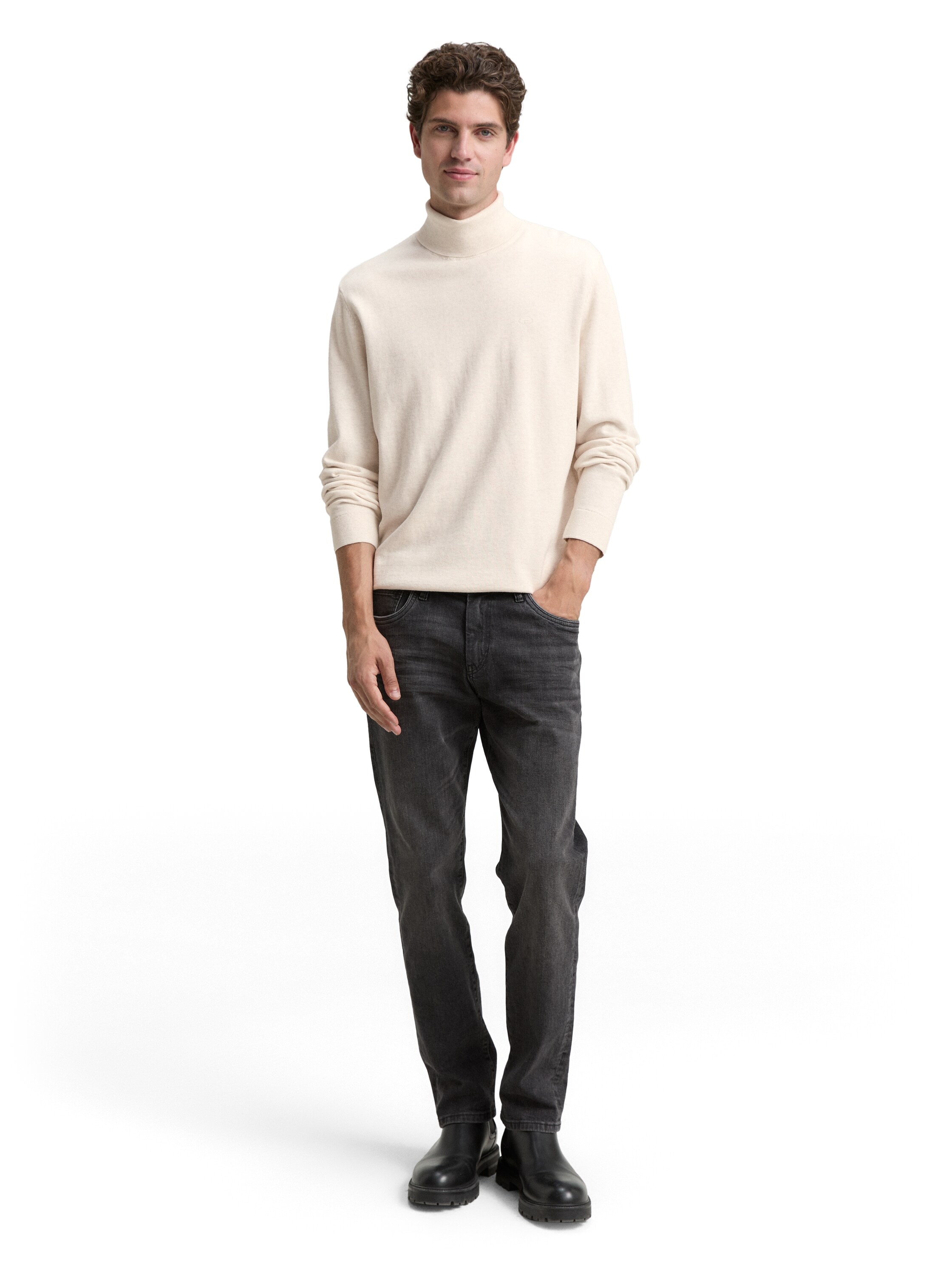 TOM TAILOR Rollkragenpullover im Strick-Design