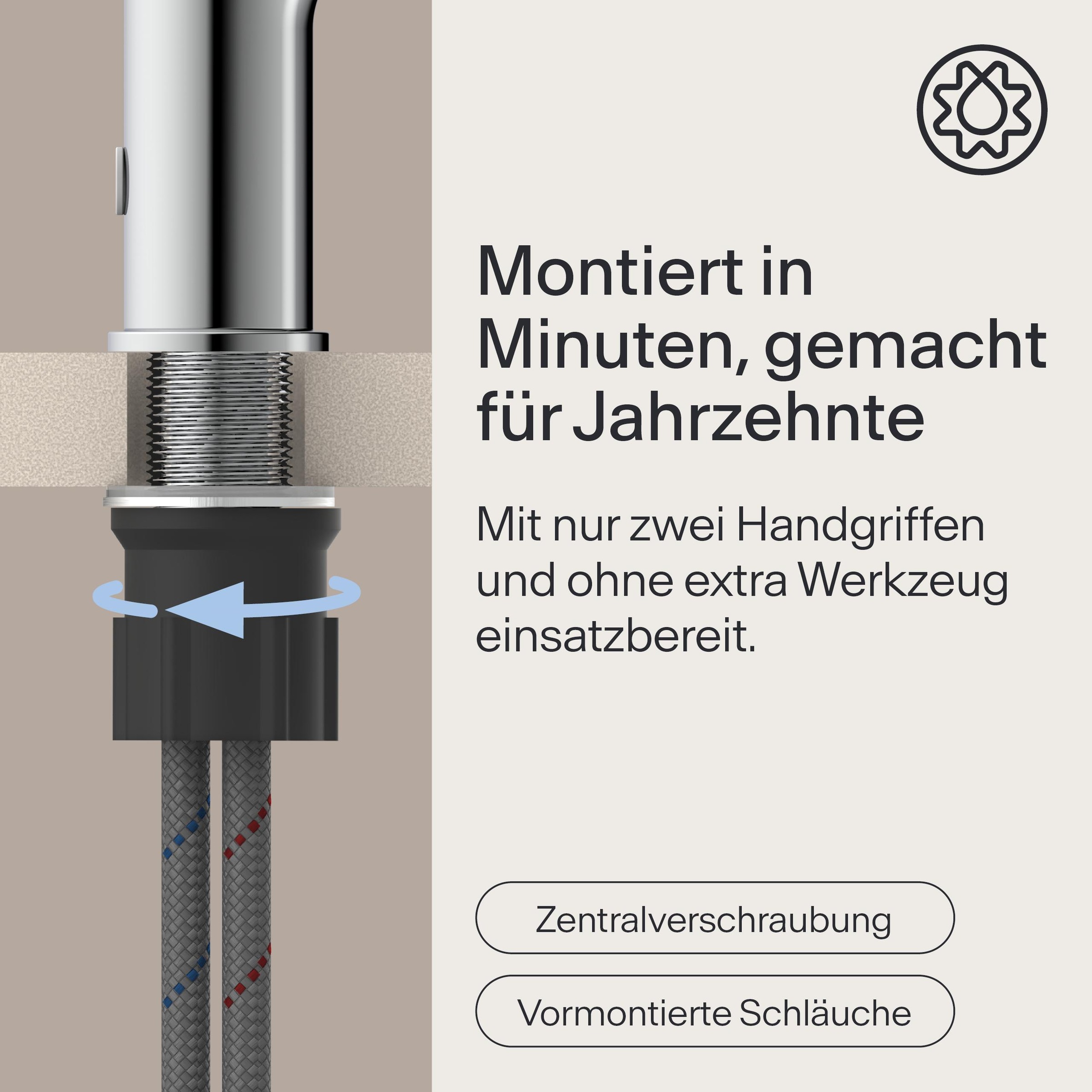 WASSERWERK Waschtischarmatur »WT 13« inkl. Popup, wassersparend