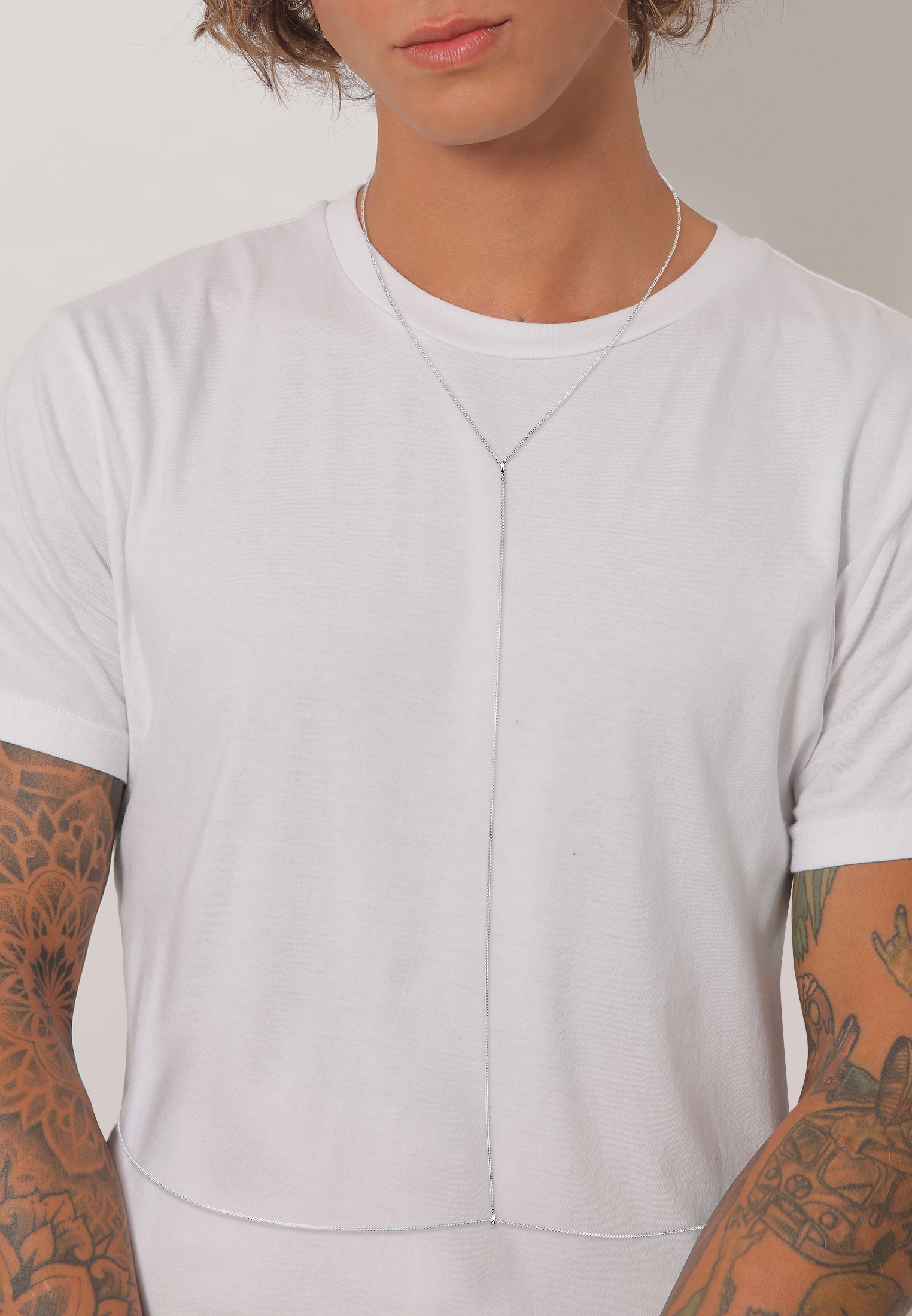 Kuzzoi Bauchketten und Fußketten Set »Schmuckzubehör Herren Bauchkette Body Chain 925 Sterling Silber«