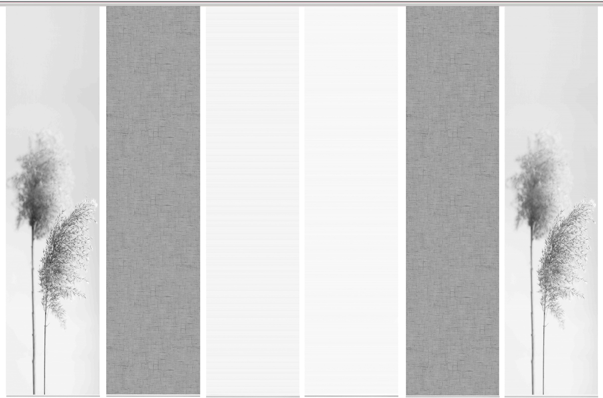 Vision S Schiebegardine »IRLOS 6er SET« Paneelwagen 6 Stk. tlg. Schiebevorhang Digidruck 6er Set IRLOS