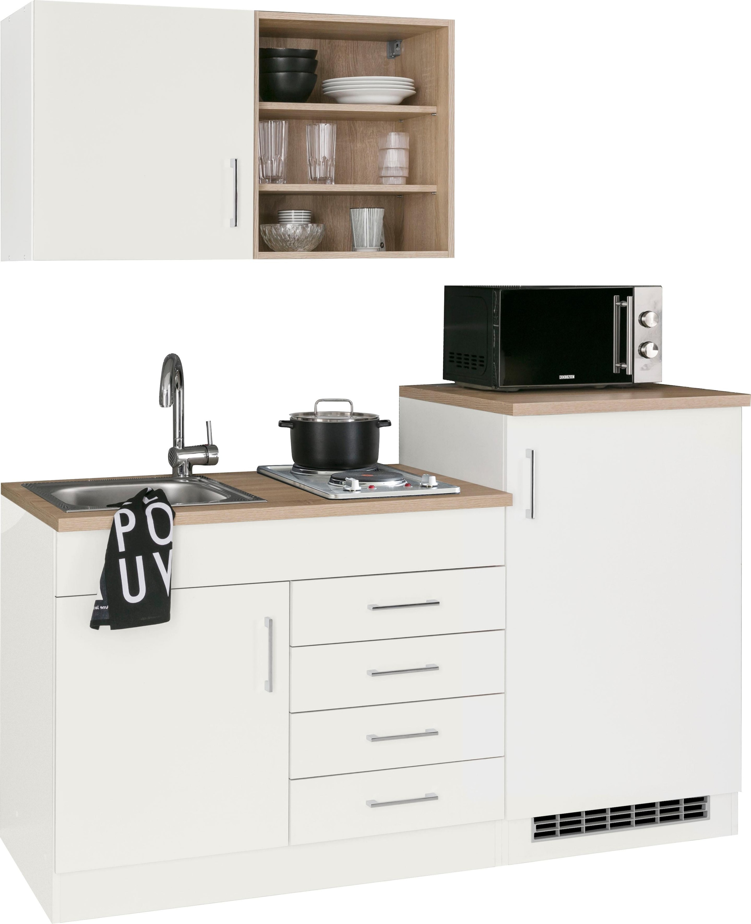 KOCHSTATION Pantryküche »KS-Mali«, Breite 160 cm, mit E-Geräten