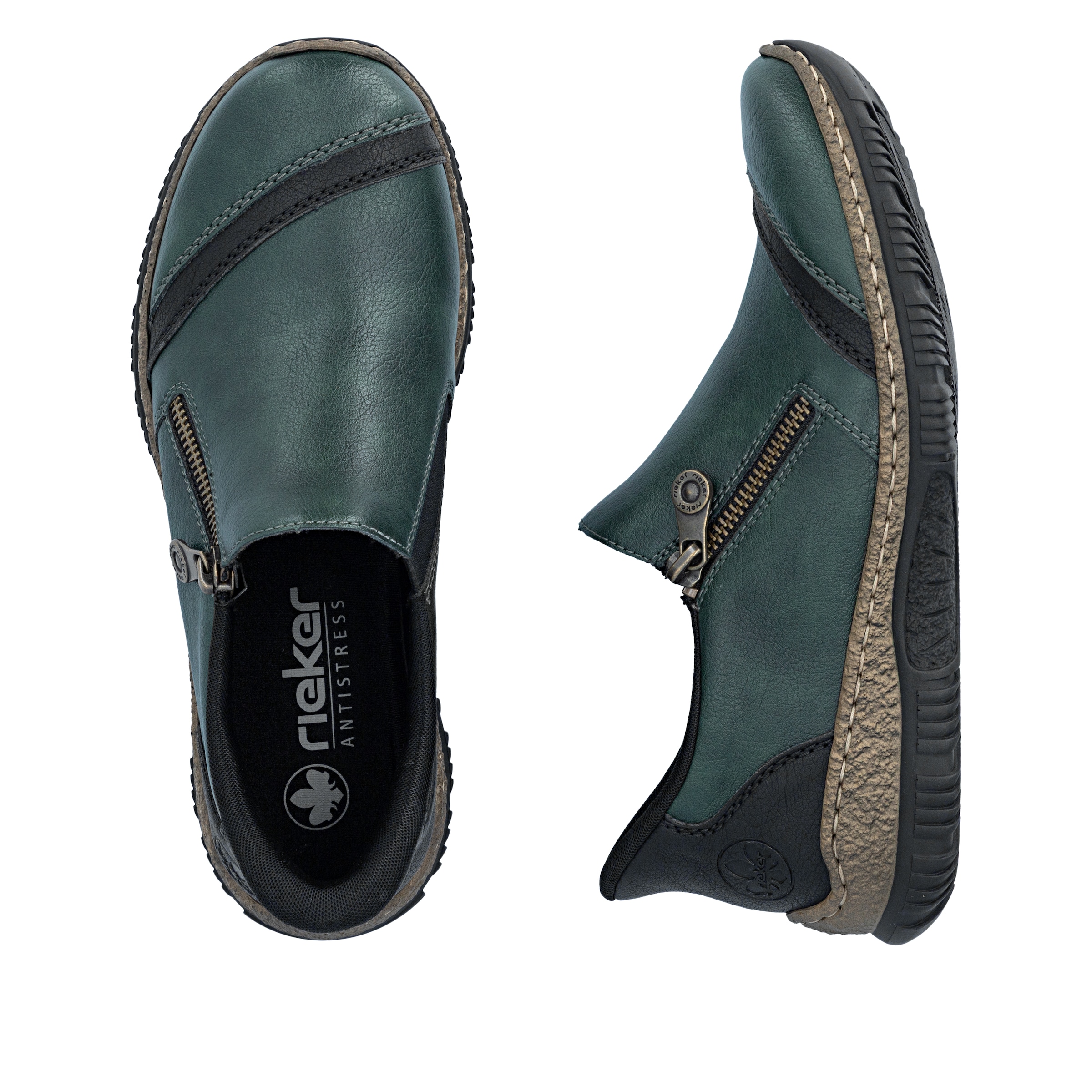 Rieker Slipper »Ready2GO«  Casual-Halbschuh mit Reißverschluss und Stretcheinsatz