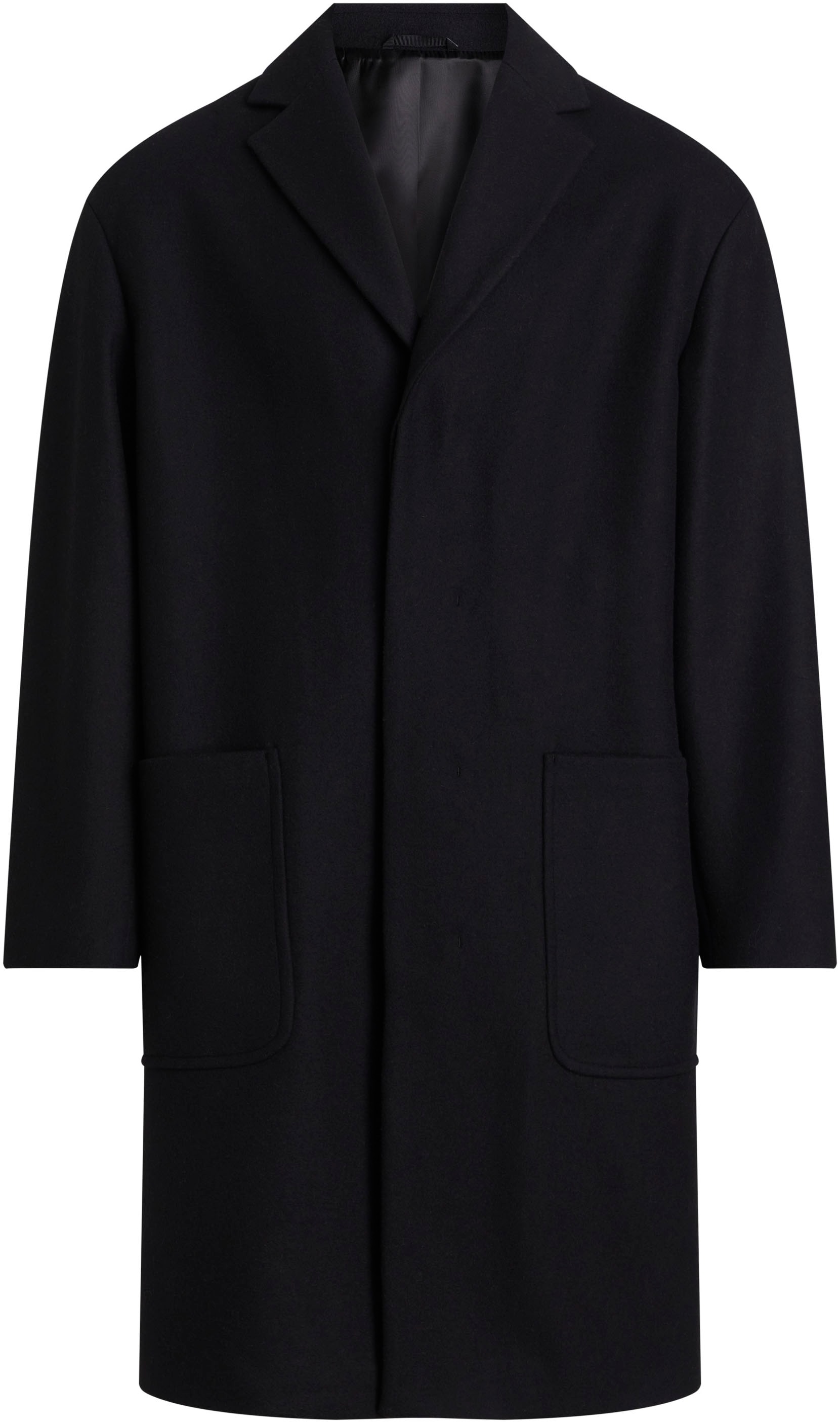Calvin Klein Wollmantel »MODERN WOOL BLEND COAT«, mit Markenlabel