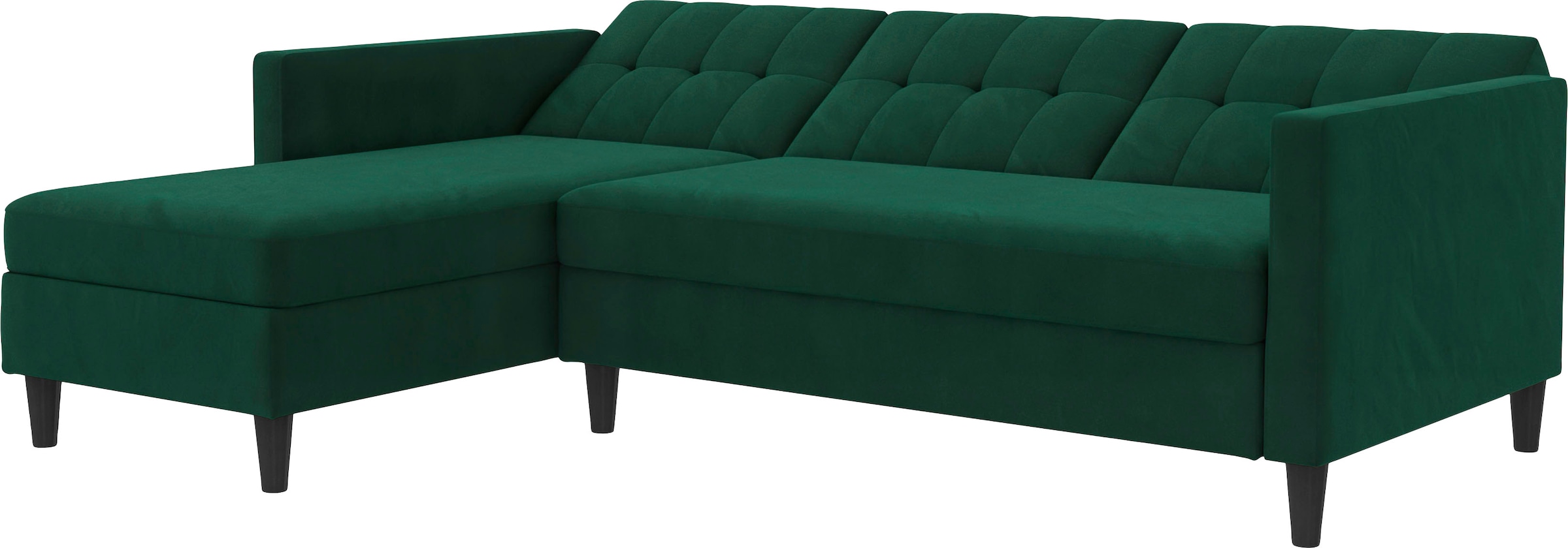 Dorel Home Ecksofa »Hartford, L-Form,«, mit Bettfunktion und Stauraum, Recamiere beidseitig montierbar