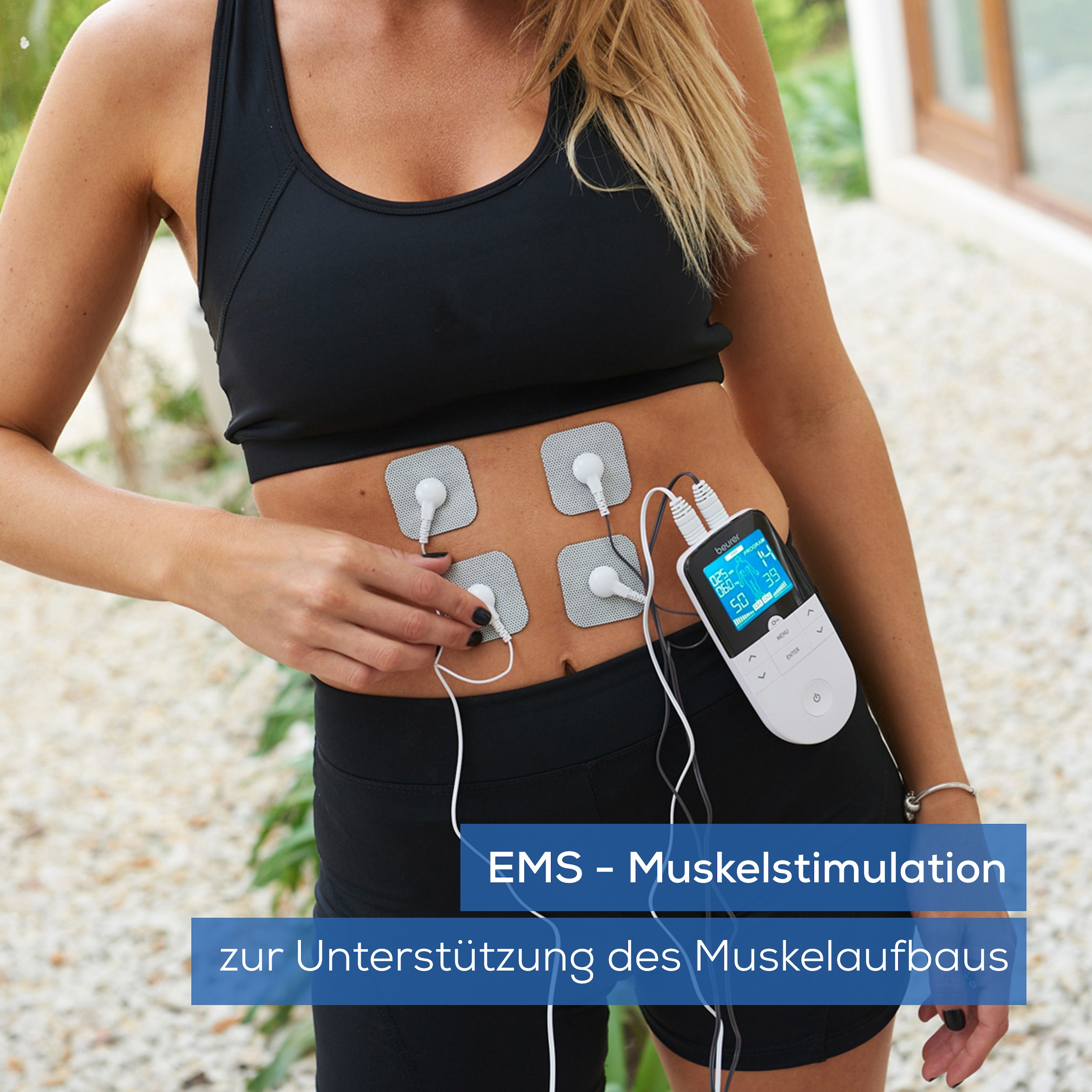 BEURER TENS-EMS-Gerät »EM 49 Reizstromgerät zur Schmerzlinderung mit 4 Elektroden«, 3-in-1: TENS (Schmerzlinderung), EMS (Muskelstimulation) und Massage