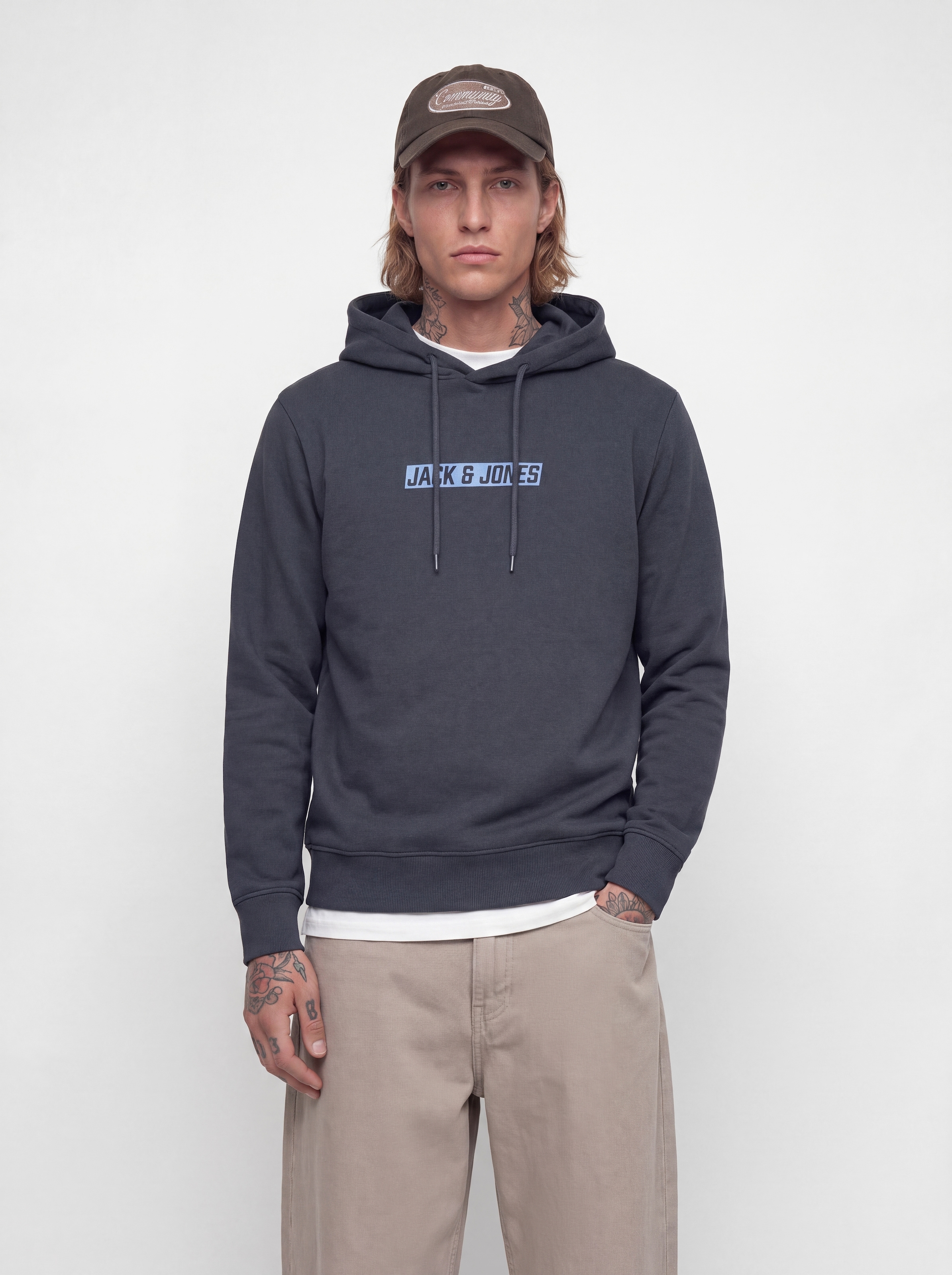 Jack & Jones Kapuzensweatshirt »JJMUNK SWEAT HOOD 3PK MP«, 3 Materialmix, regular fit
