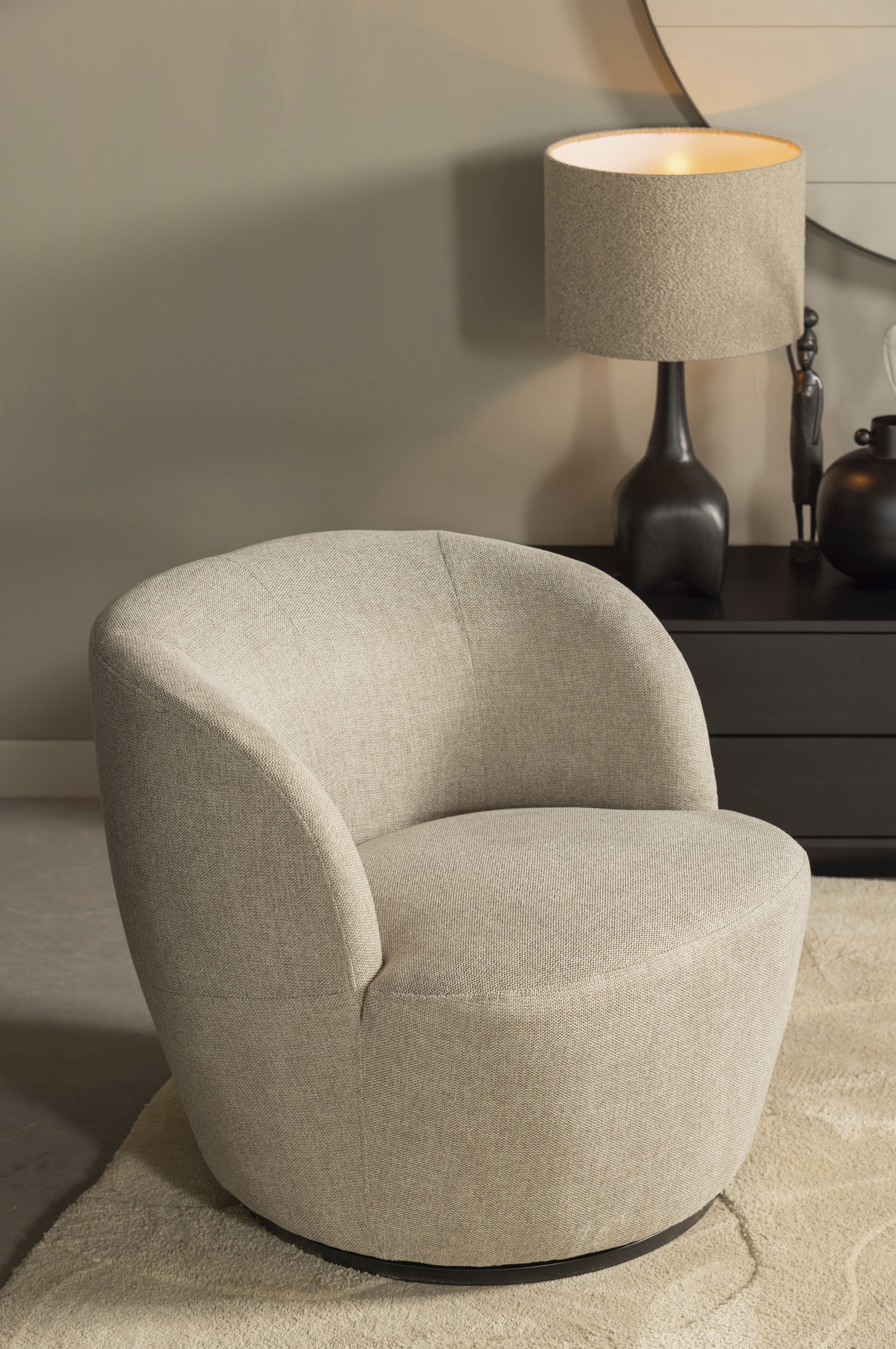 Fauteuil pivotant Woood Serra