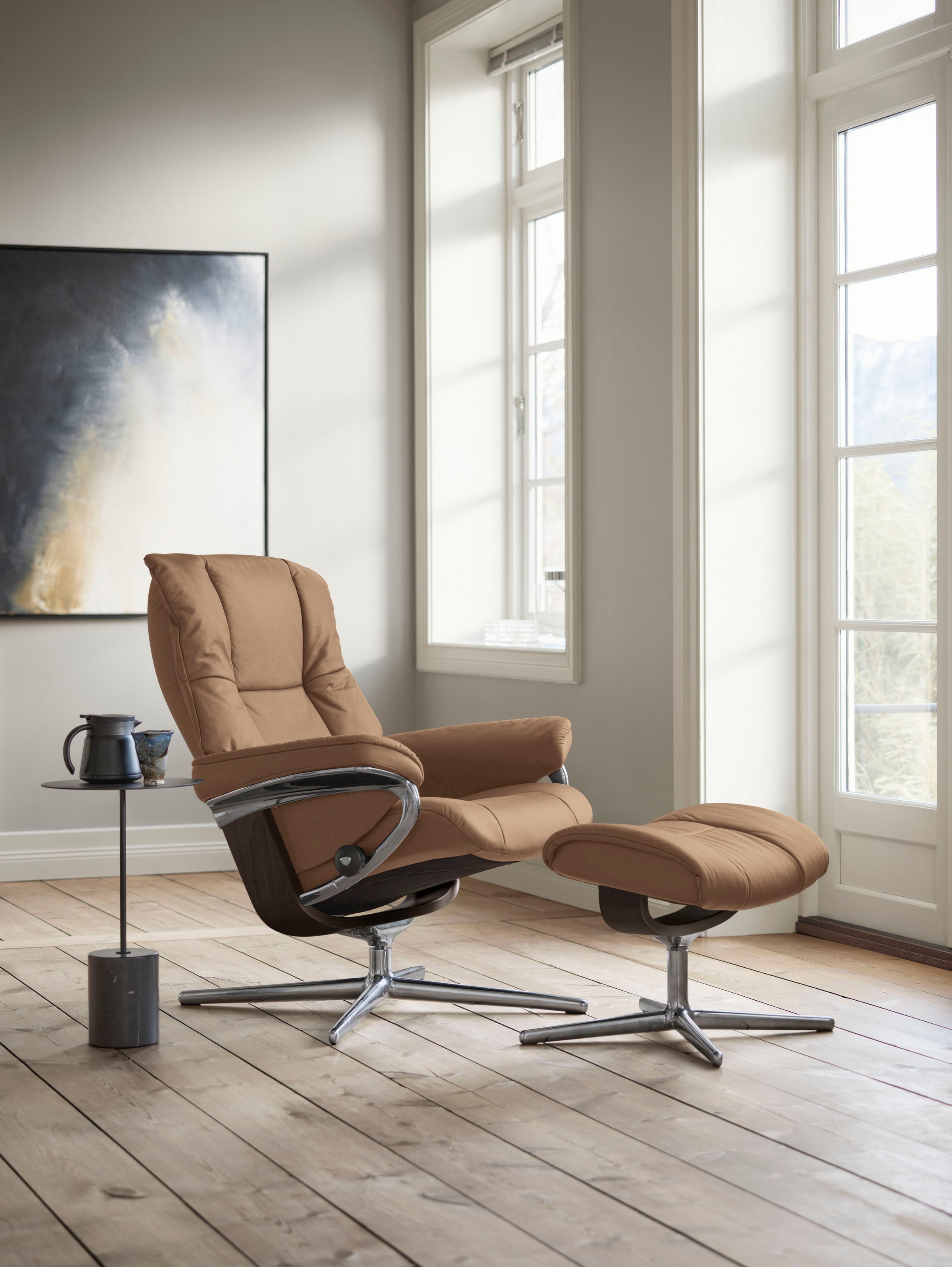 Stressless® Fußhocker »Mayfair«, mit Cross Base, Größe S, M & L, Holzakzent Wenge